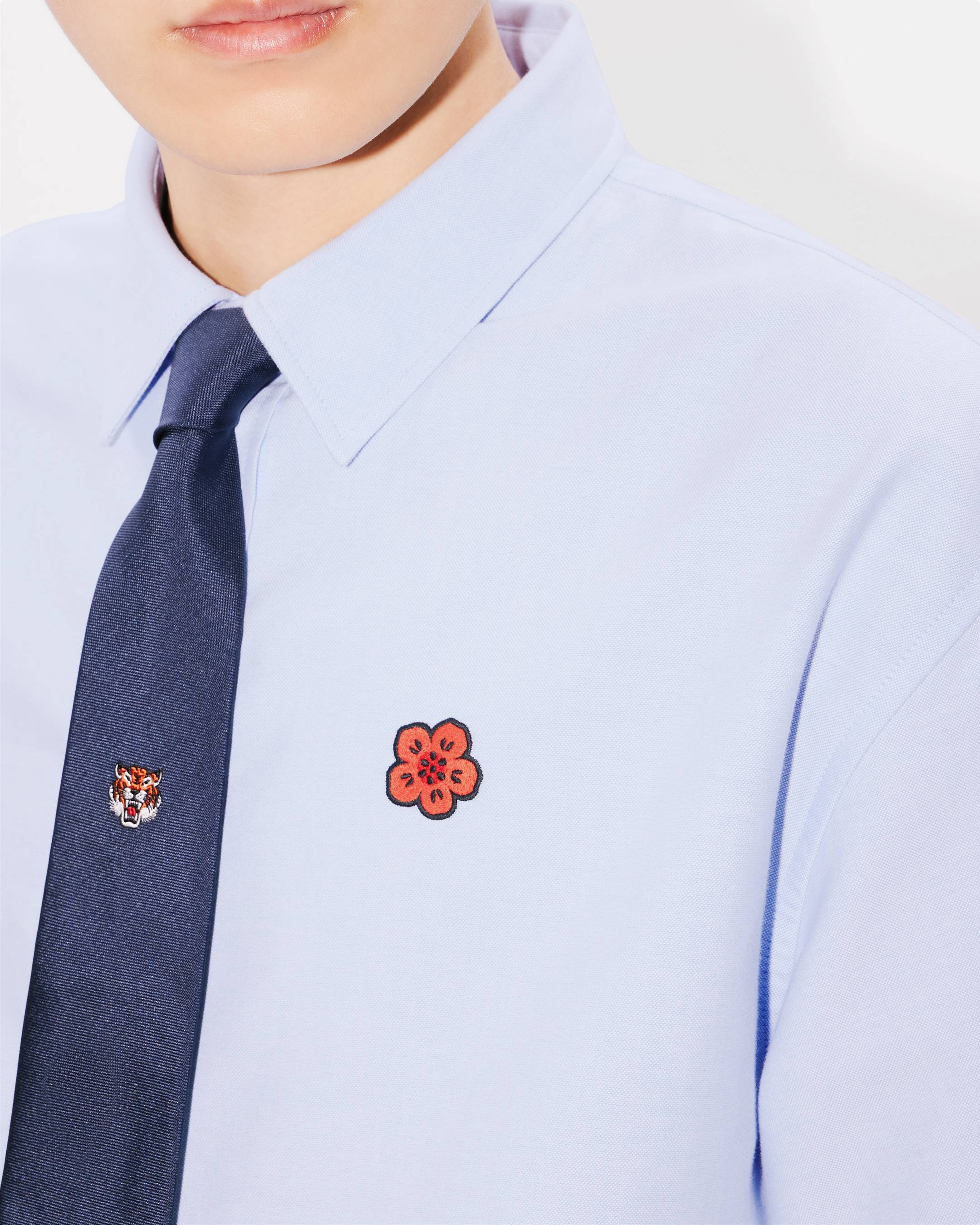 Kenzo Boke Flower Embroidered Casual Shirt