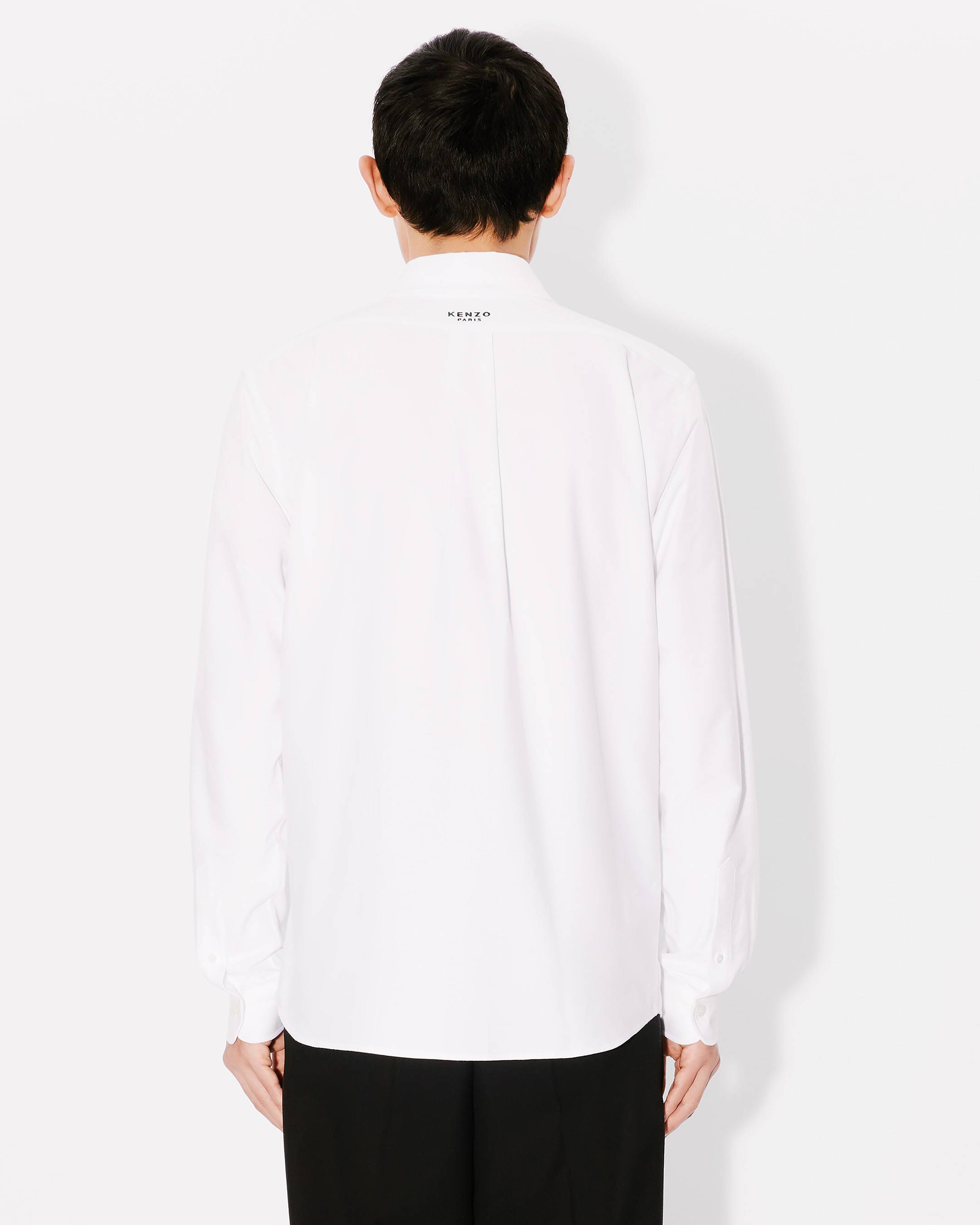 Kenzo Boke Flower Embroidered Shirt In Oxford Cotton