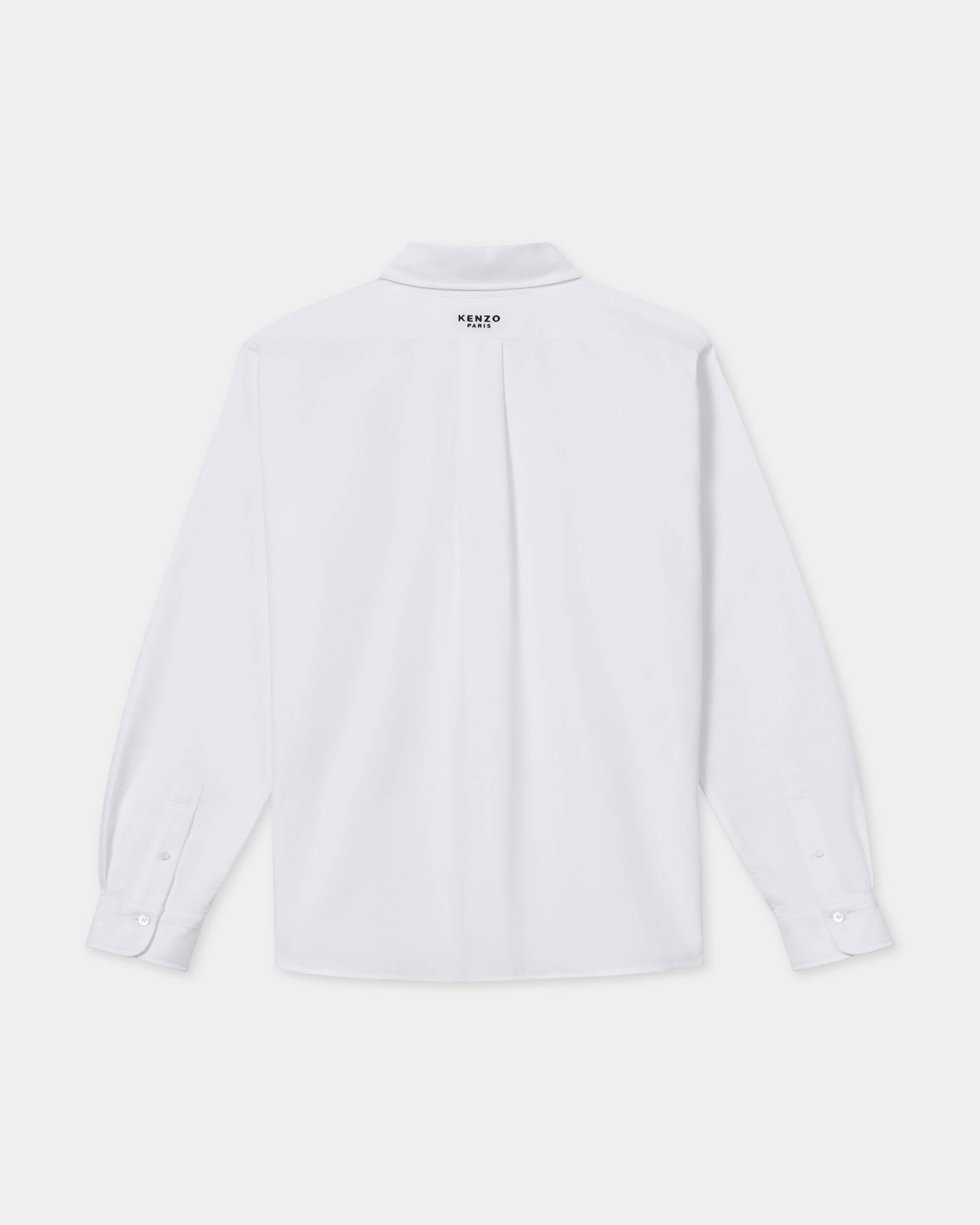 Kenzo Boke Flower Embroidered Shirt In Oxford Cotton