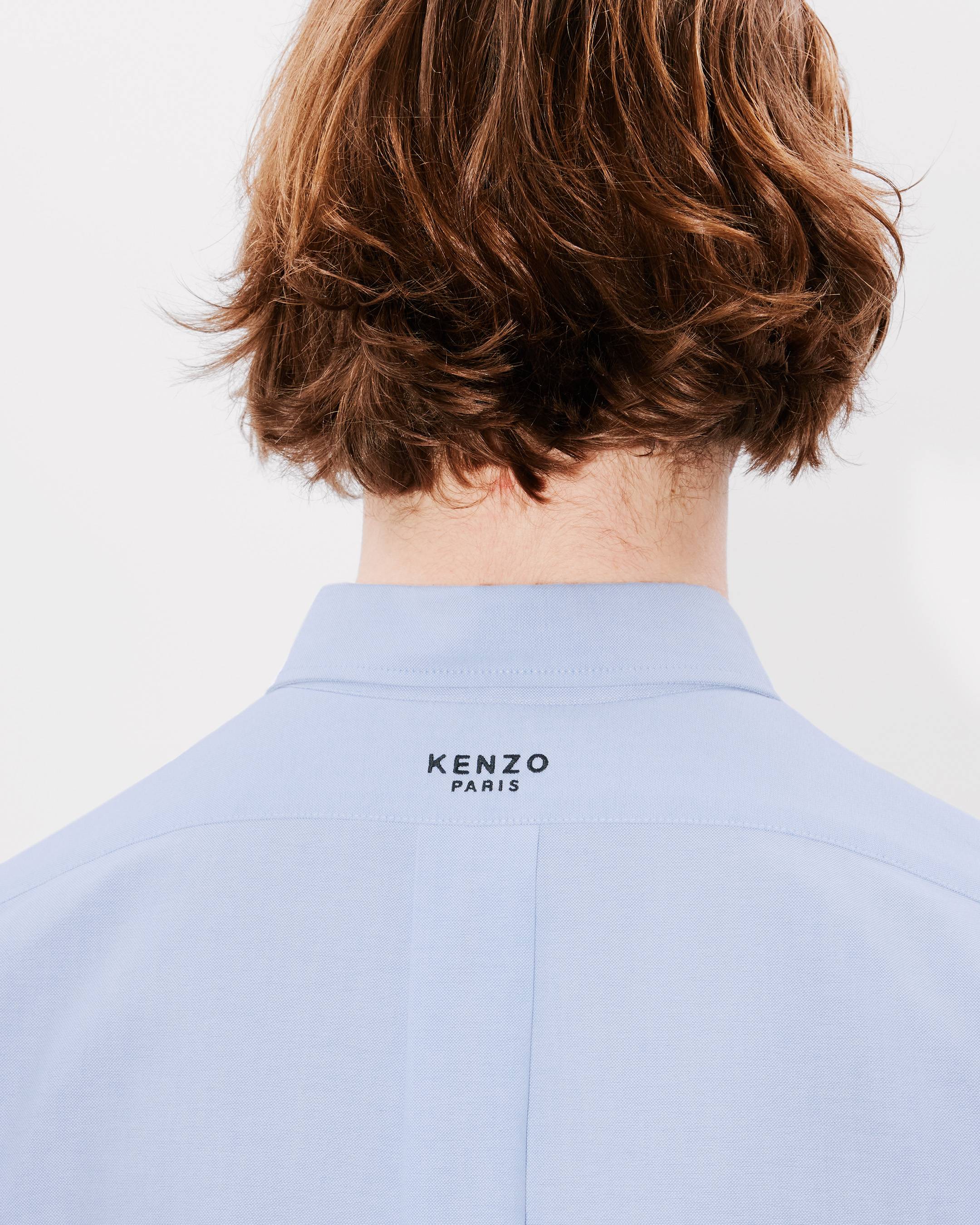 Kenzo Boke Flower Embroidered Shirt In Oxford Cotton