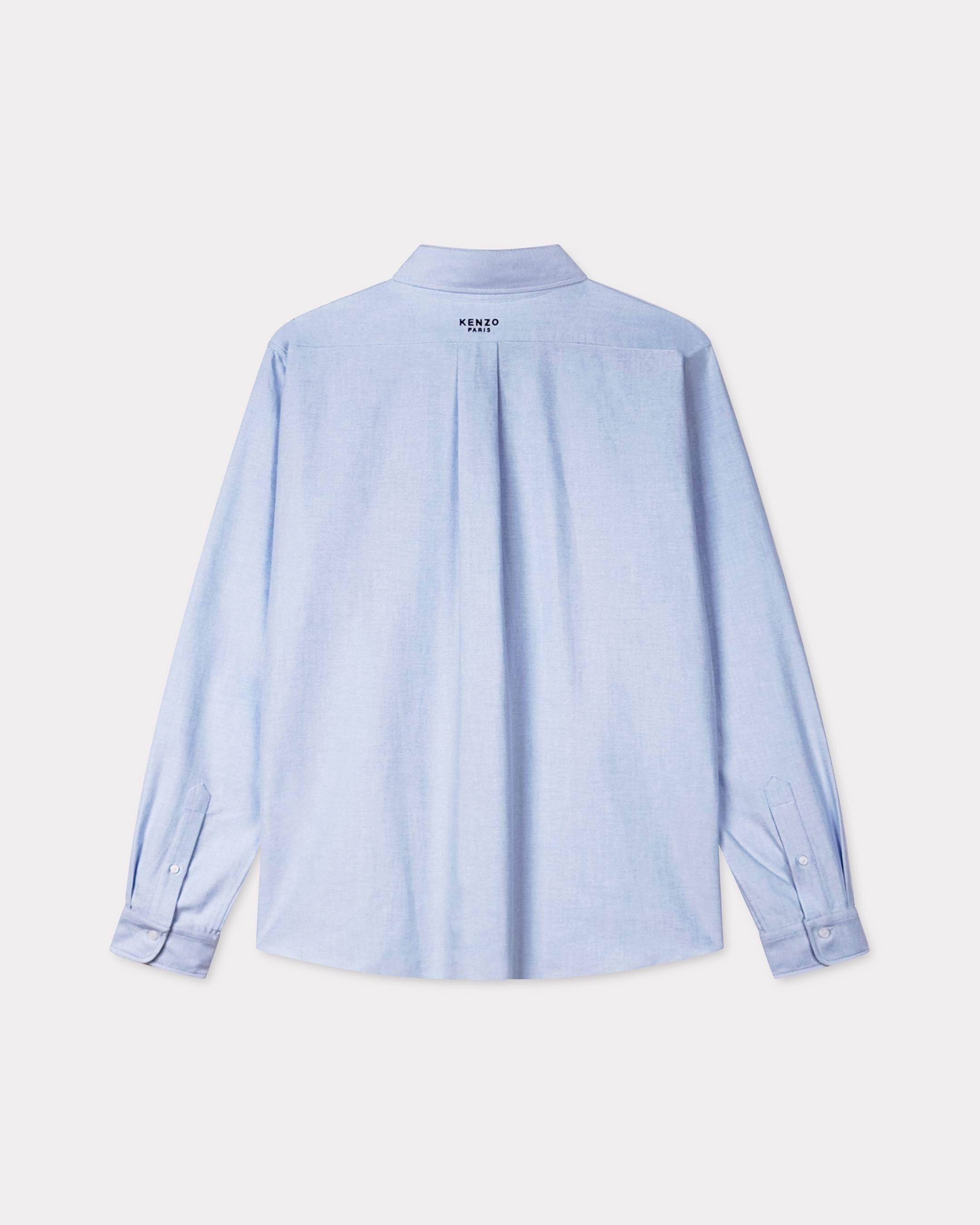 Kenzo Boke Flower Embroidered Shirt In Oxford Cotton