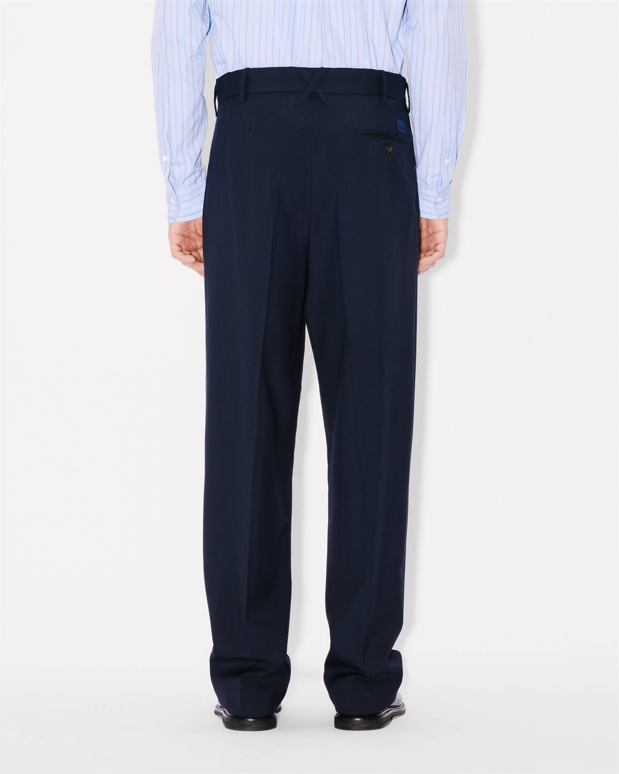 Kenzo Pleated Tailored Pants In Virgin Wool