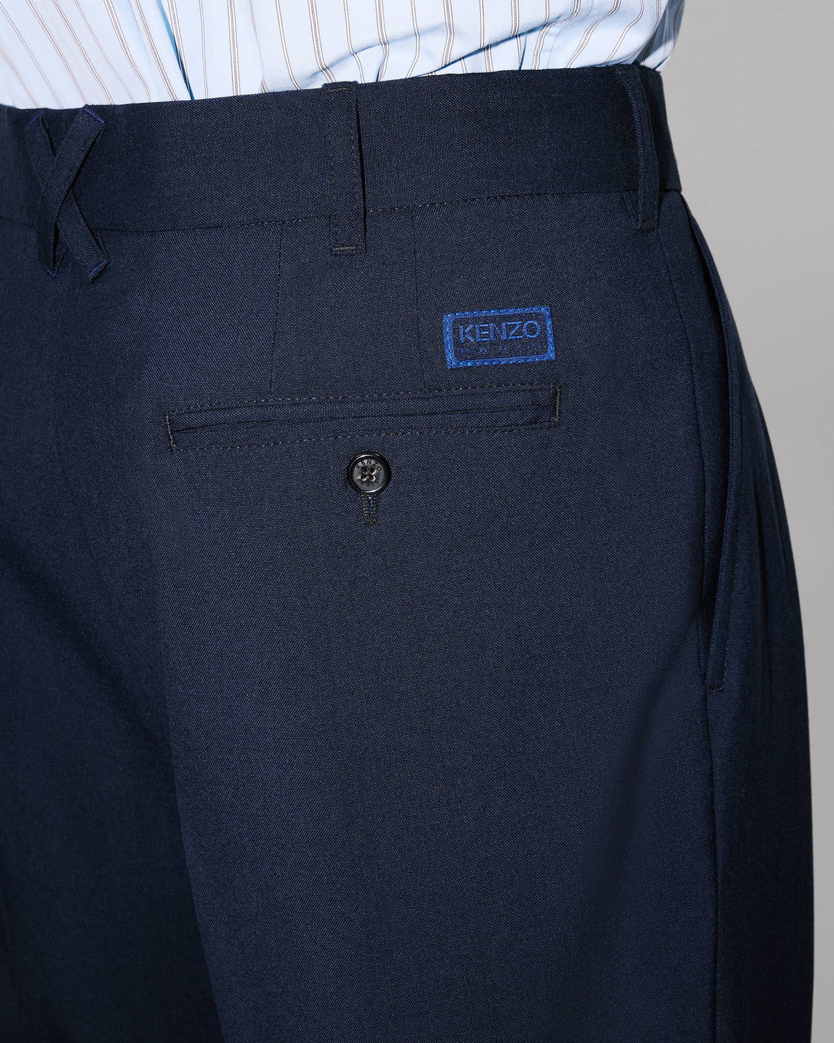 Kenzo Pleated Tailored Pants In Virgin Wool