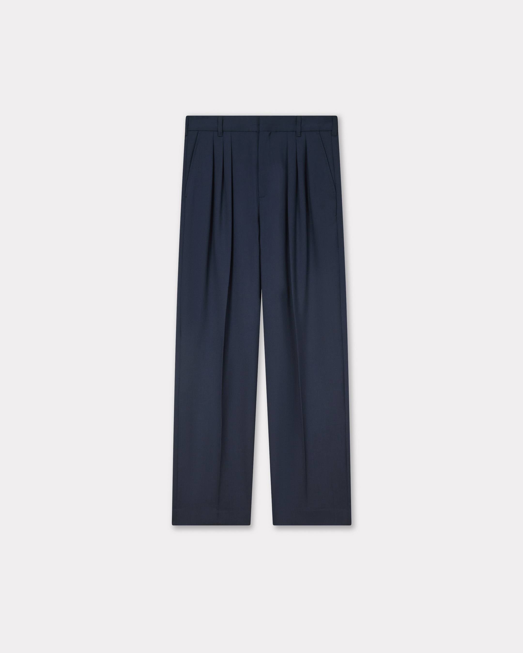 Kenzo Pleated Tailored Pants In Virgin Wool