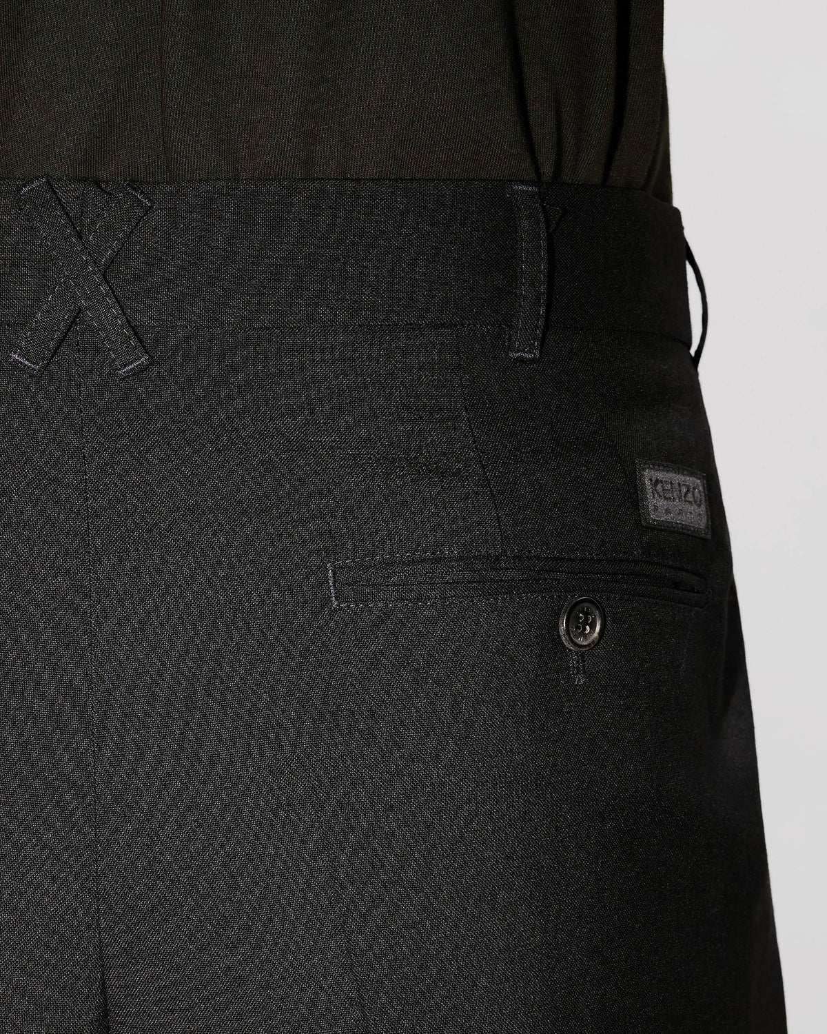 Kenzo Pleated Tailored Pants In Virgin Wool