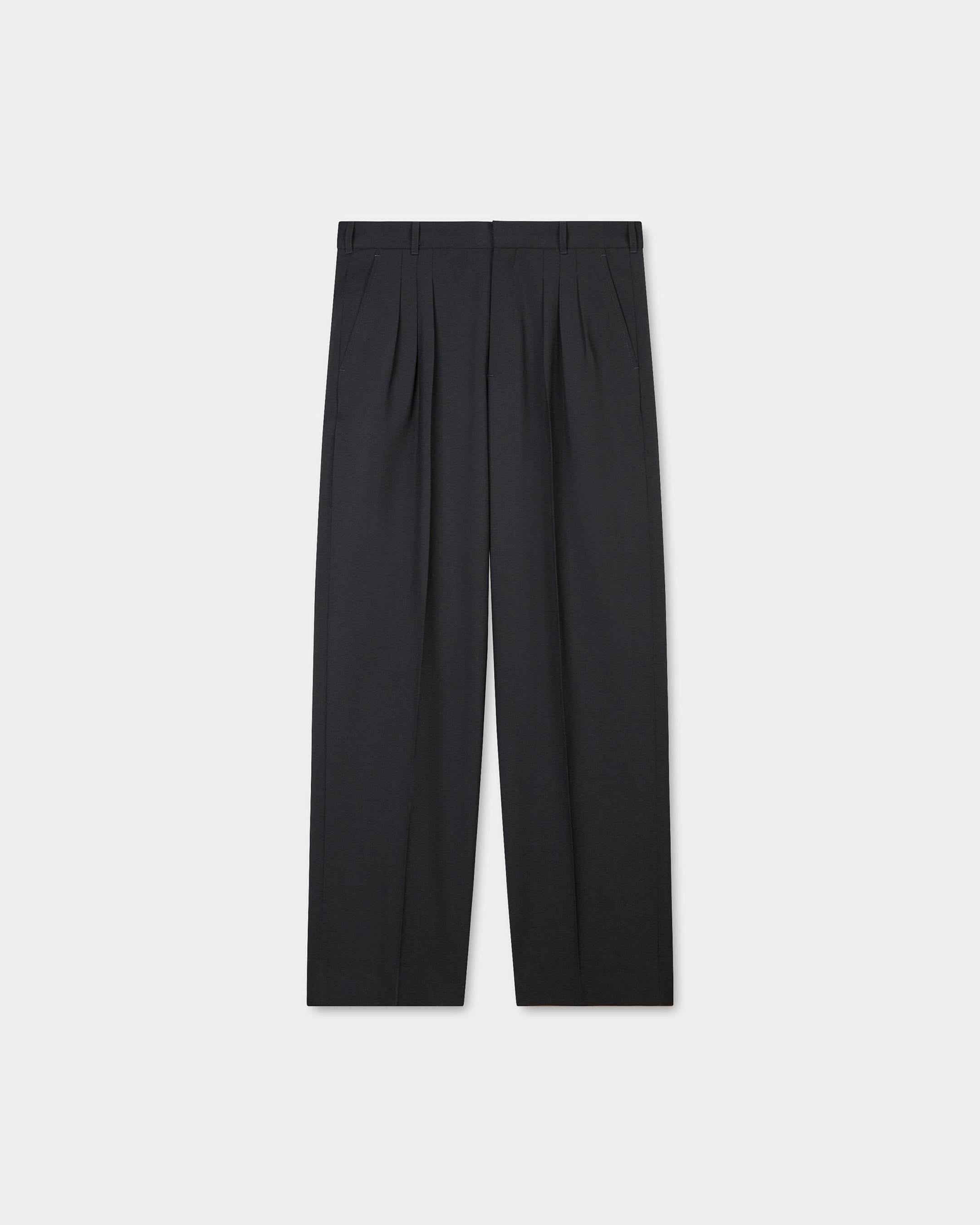 Kenzo Pleated Tailored Pants In Virgin Wool