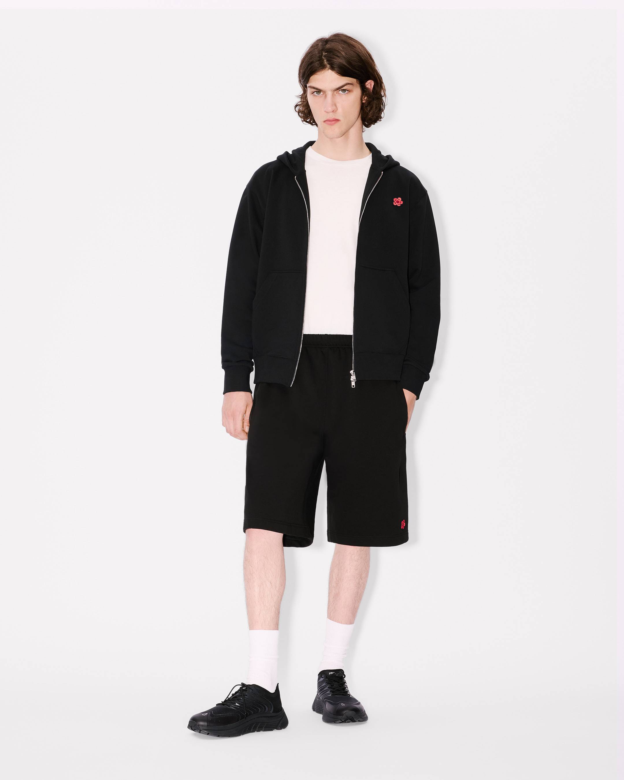 Kenzo Boke Flower Embroidered Shorts In Cotton