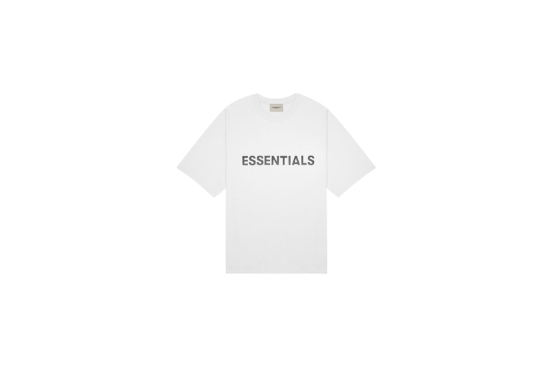 在庫限 FOG Essentials 20FW 3D Silicon Applique Boxy Tee Fear of God Essentials 3D Silicon Applique Boxy T-Shirt Dark