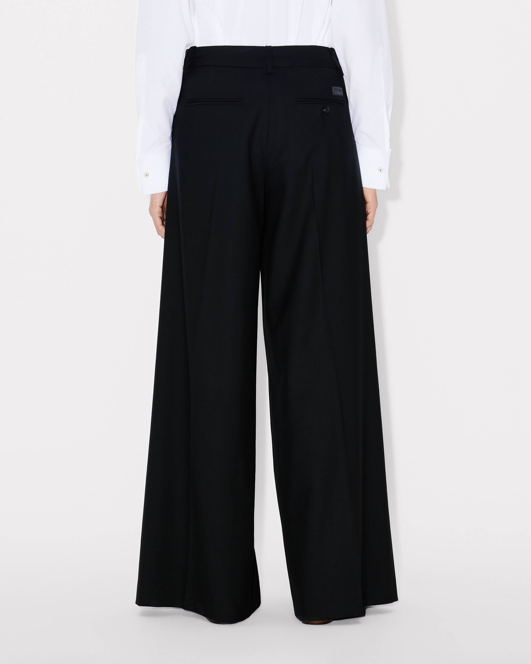 Kenzo Wide Leg Pants In Virgin Wool Women's