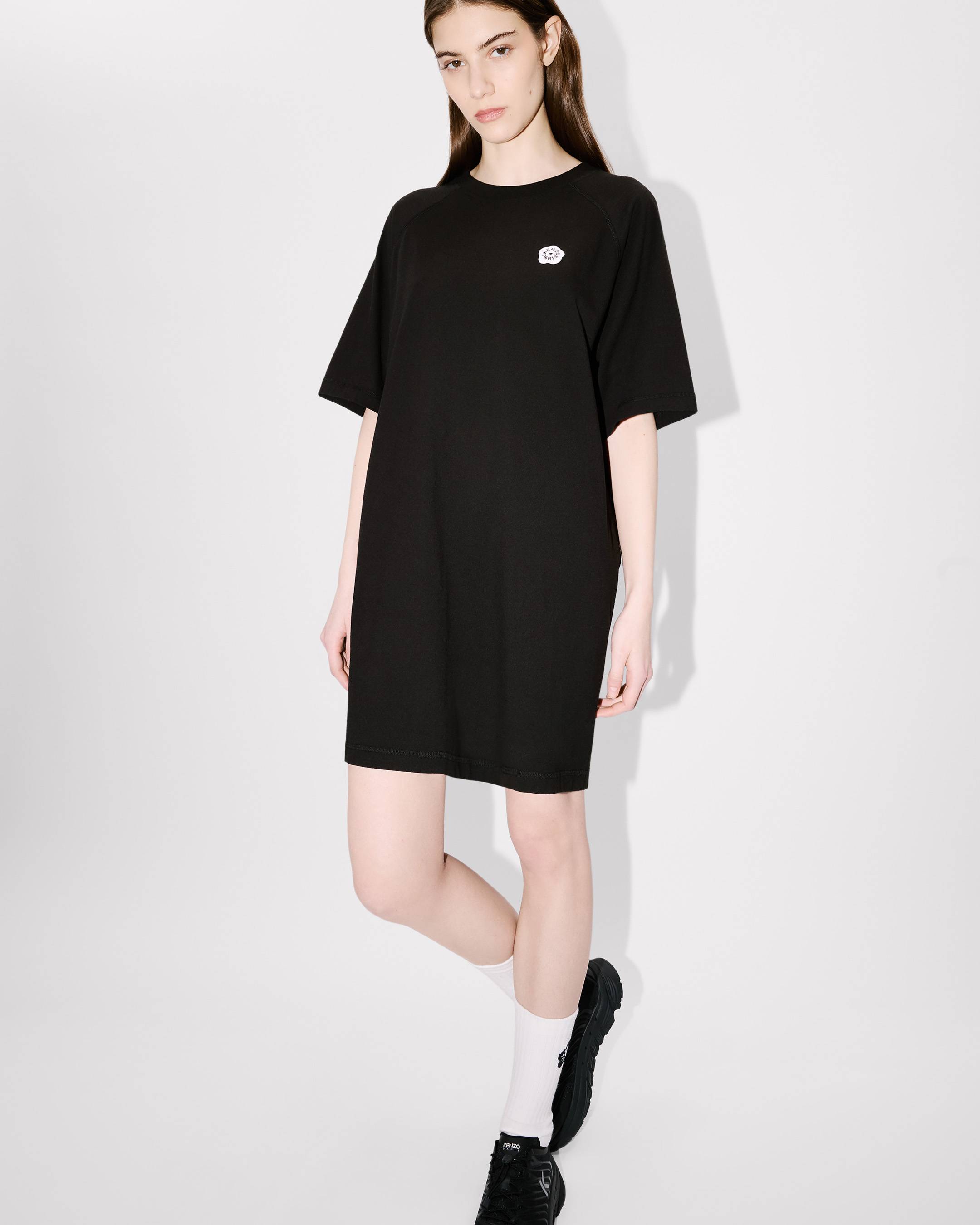 Kenzo Boke Flower 20 Embroidered Oversized Tshirt Dress In Cotton Women's