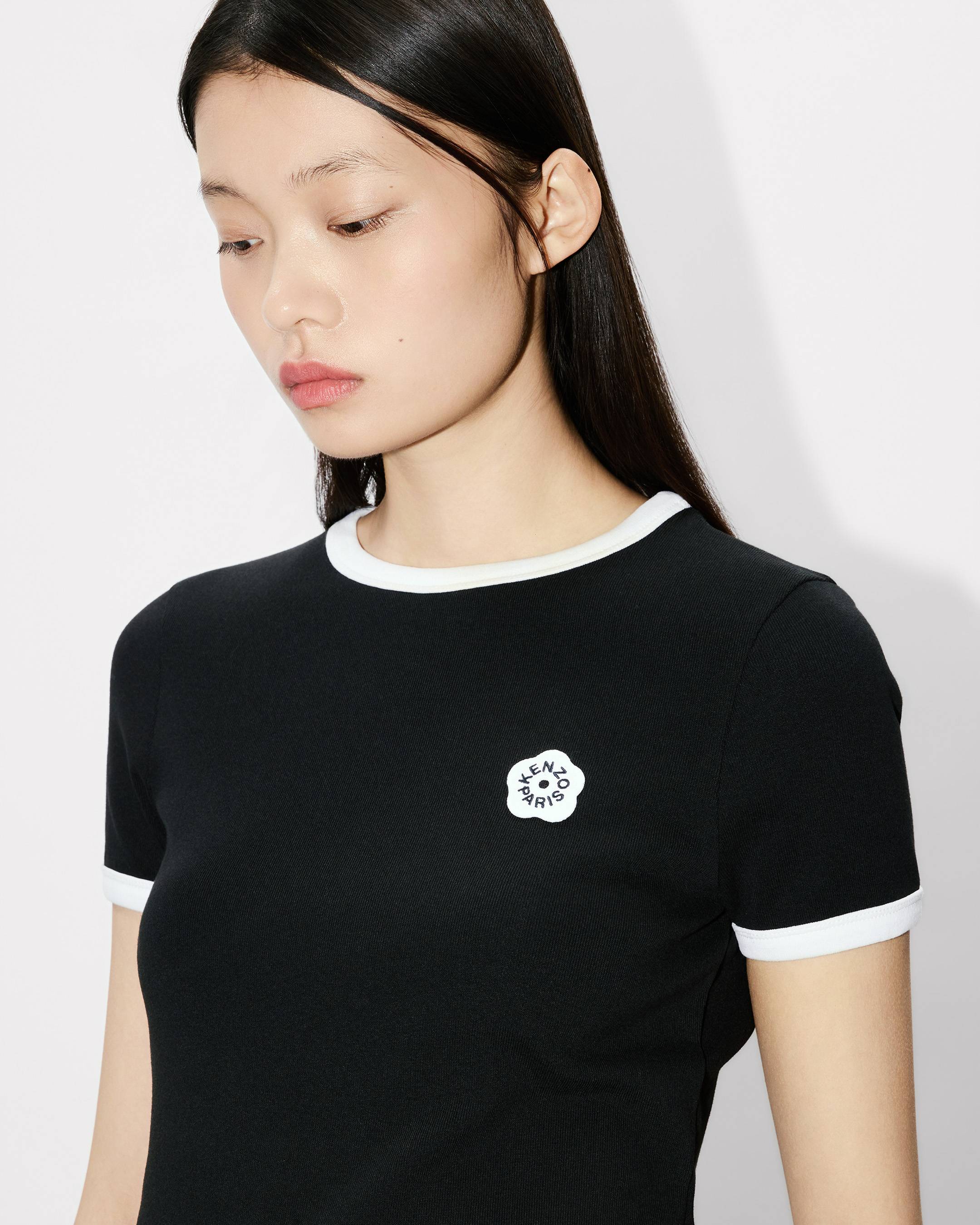 Kenzo Boke Flower 20 Embroidered Rib Tshirt Women's