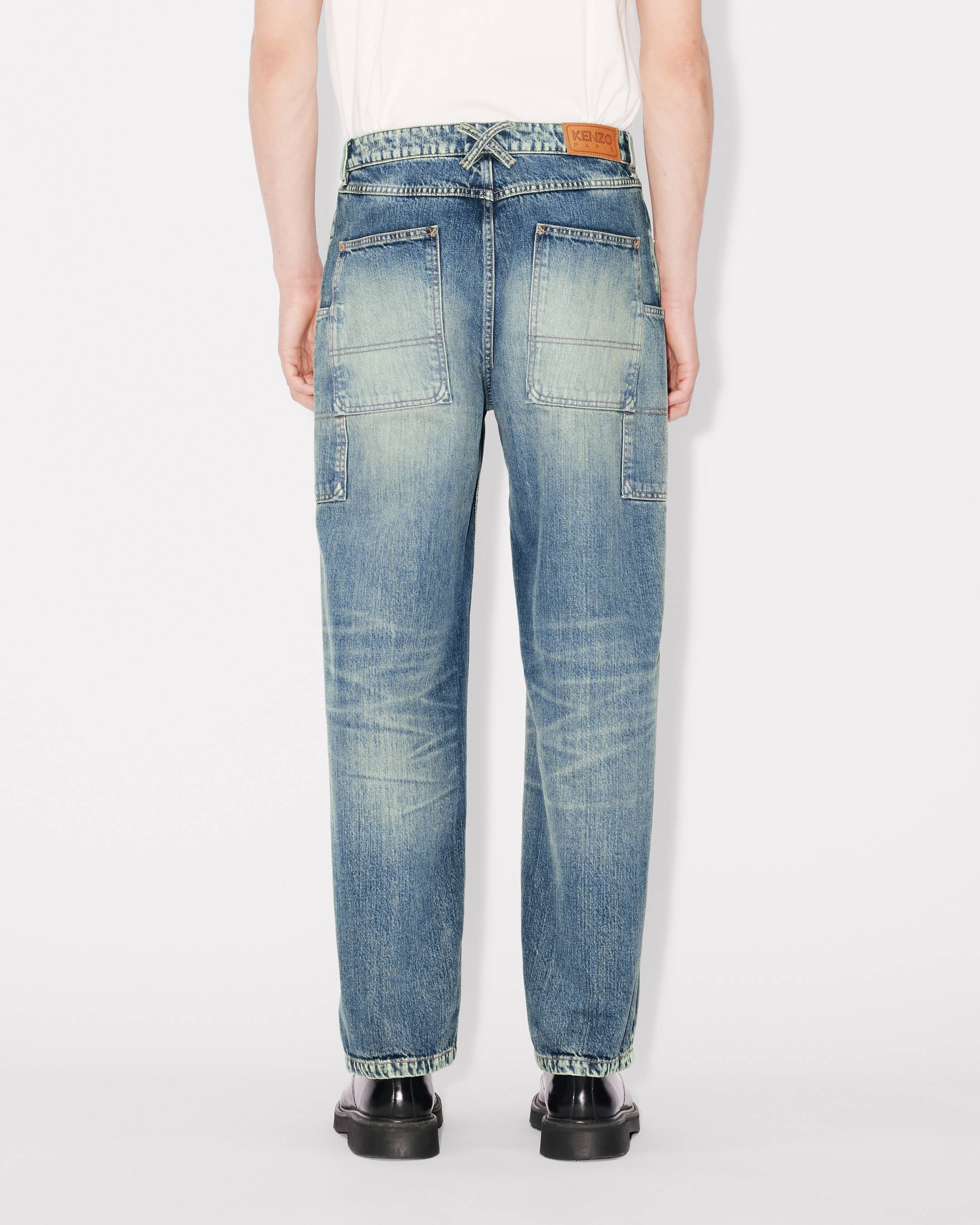 Kenzo Cargo Monkey Fit Jeans In Japanese Denim