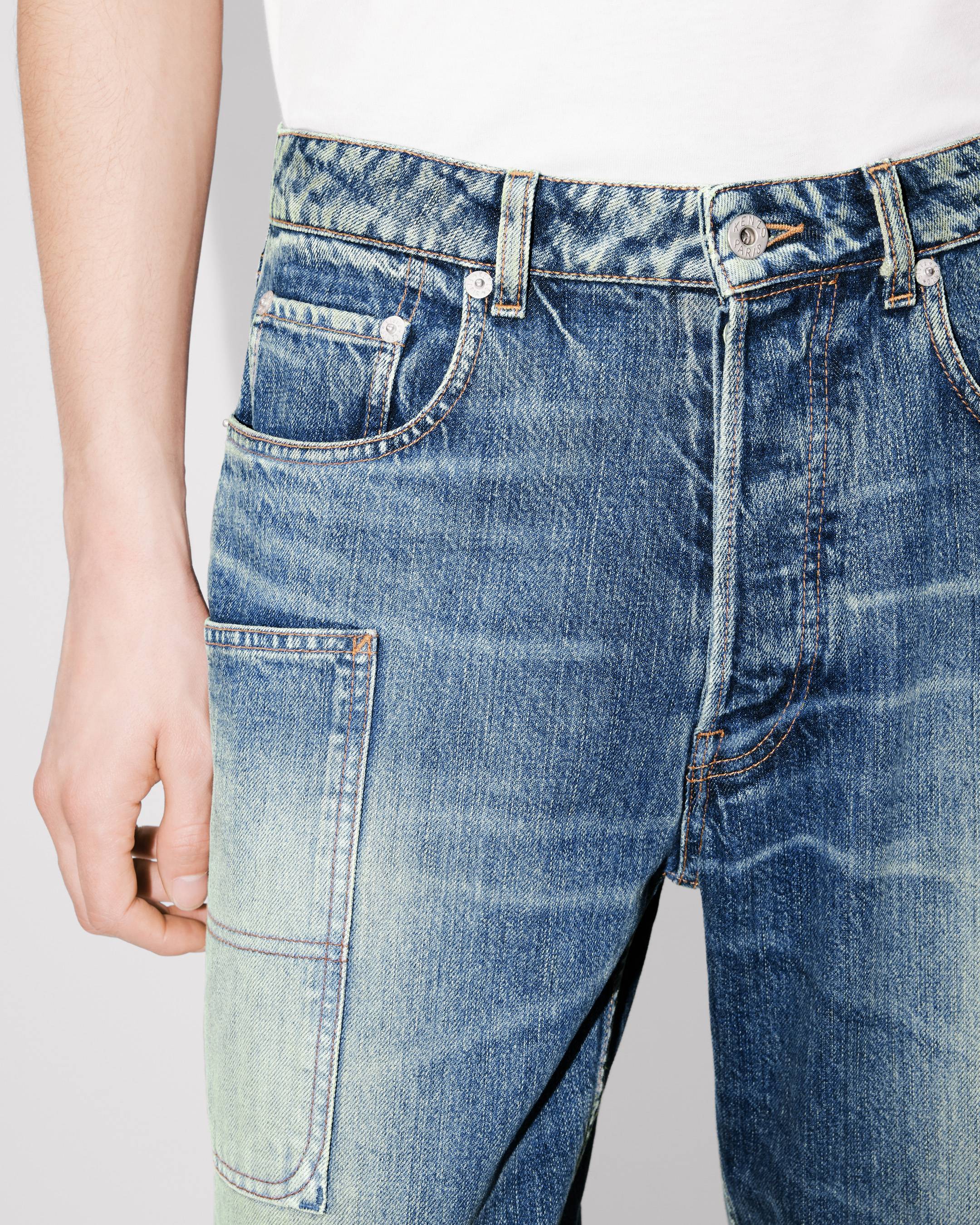 Kenzo Cargo Monkey Fit Jeans In Japanese Denim
