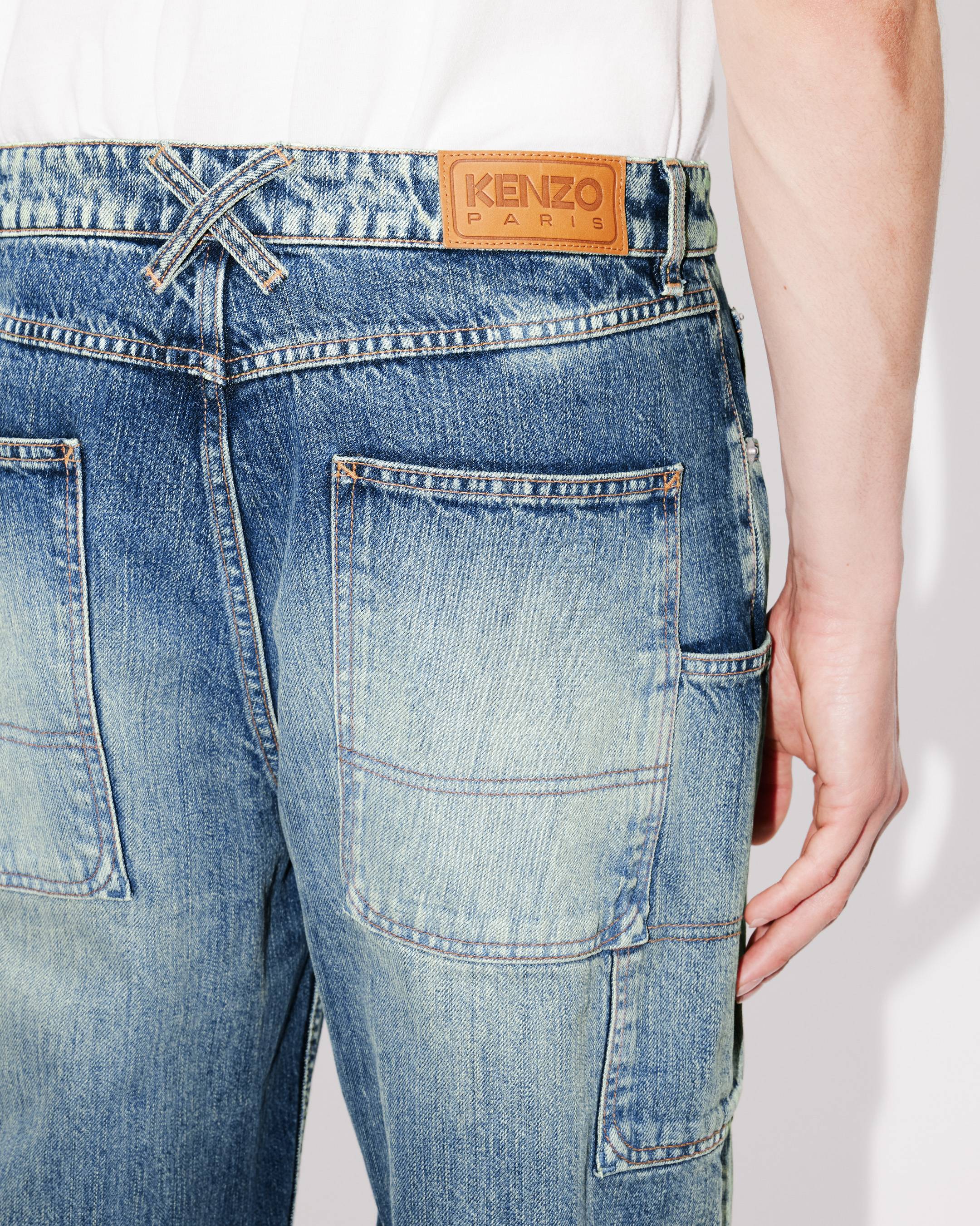 Kenzo Cargo Monkey Fit Jeans In Japanese Denim