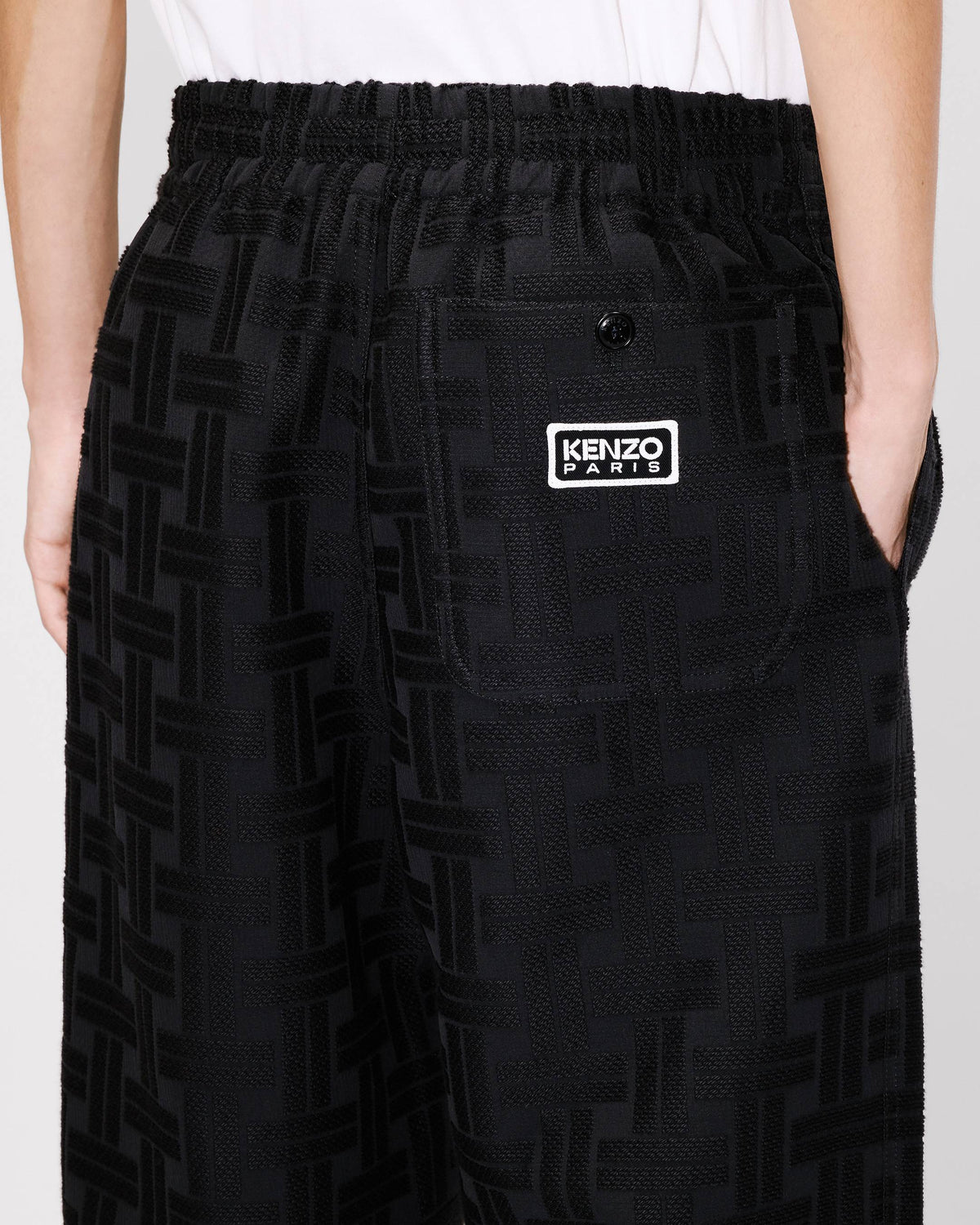 Kenzo Weave Jogpants In Cotton Jacquard