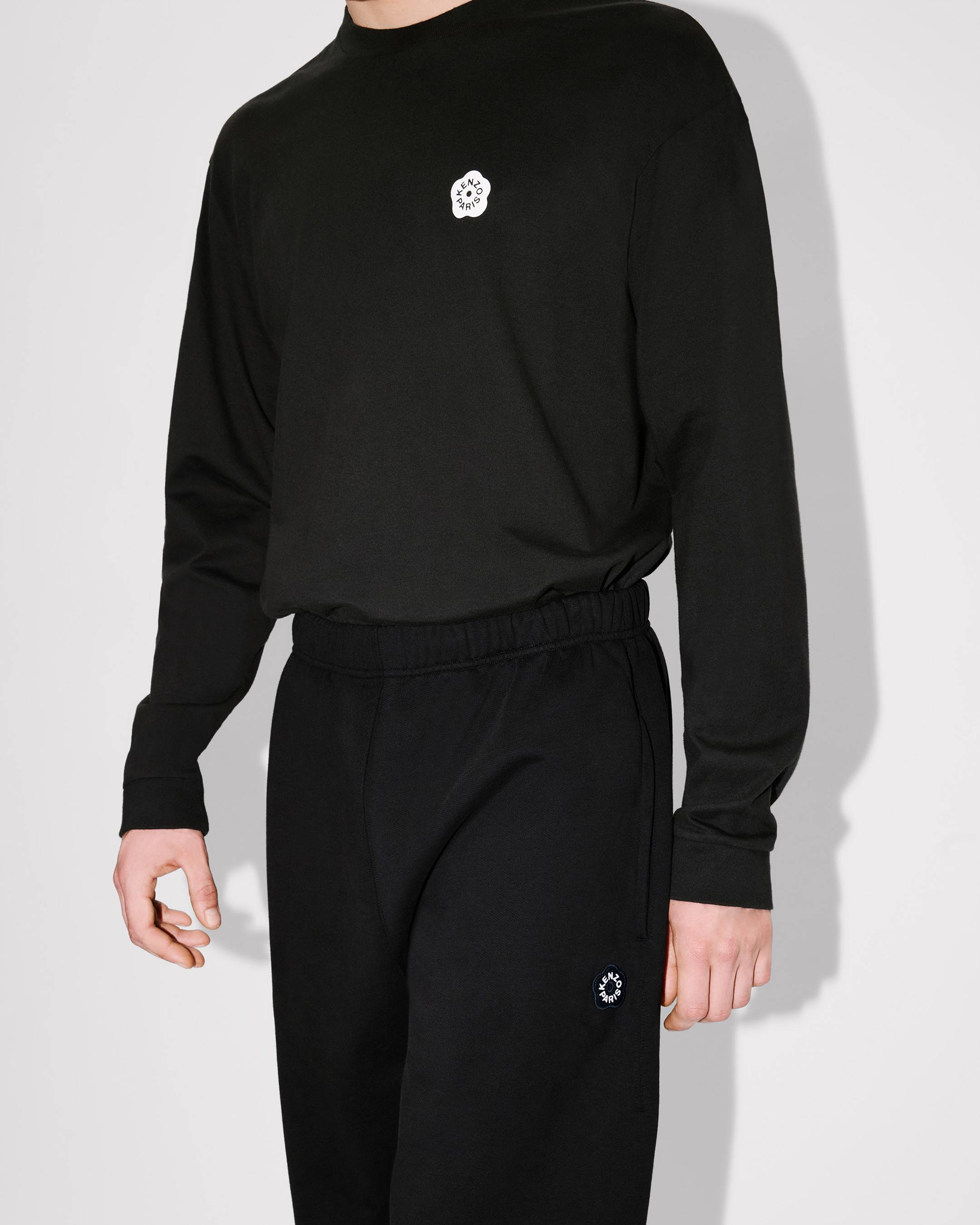 Kenzo Boke Flower 20 Embroidered Straight Jogpants In Cotton
