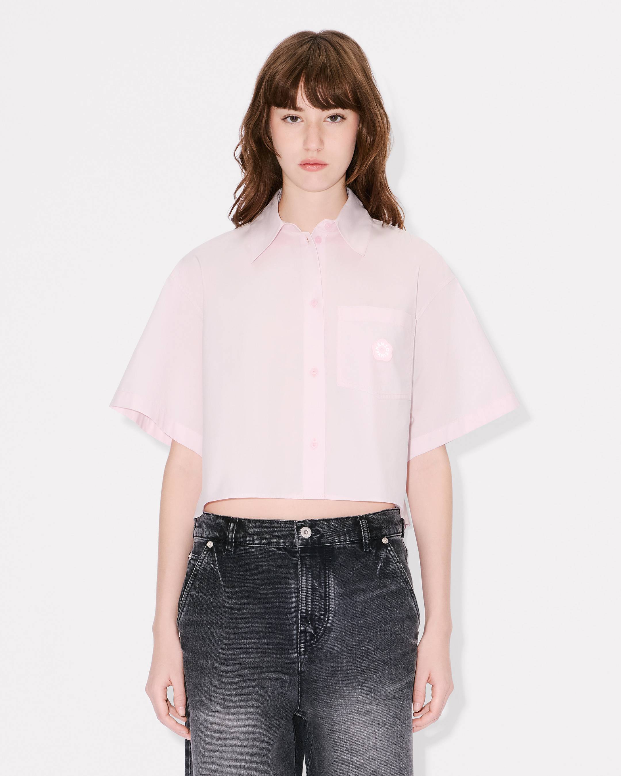 Kenzo Boke Flower 20 Short Dropped Shoulders Shirt In Cotton Poplin Women's