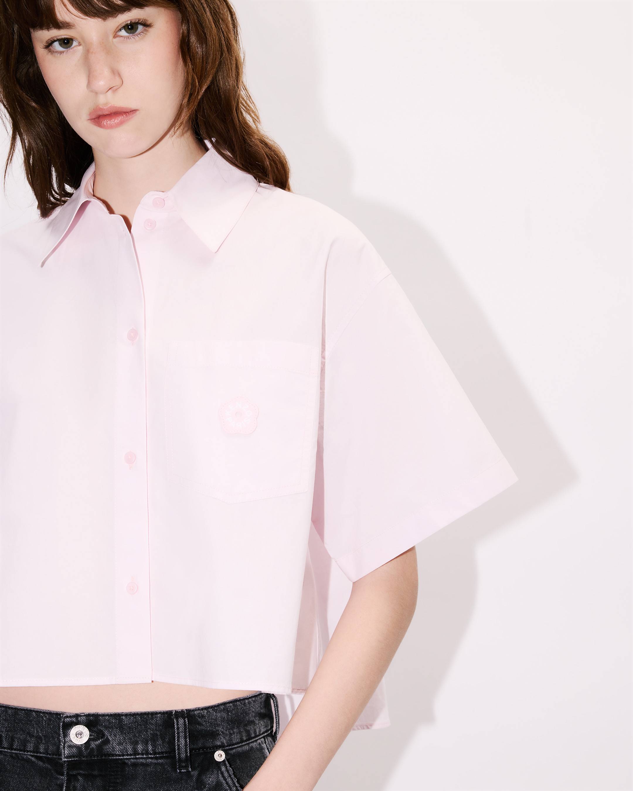 Kenzo Boke Flower 20 Short Dropped Shoulders Shirt In Cotton Poplin Women's