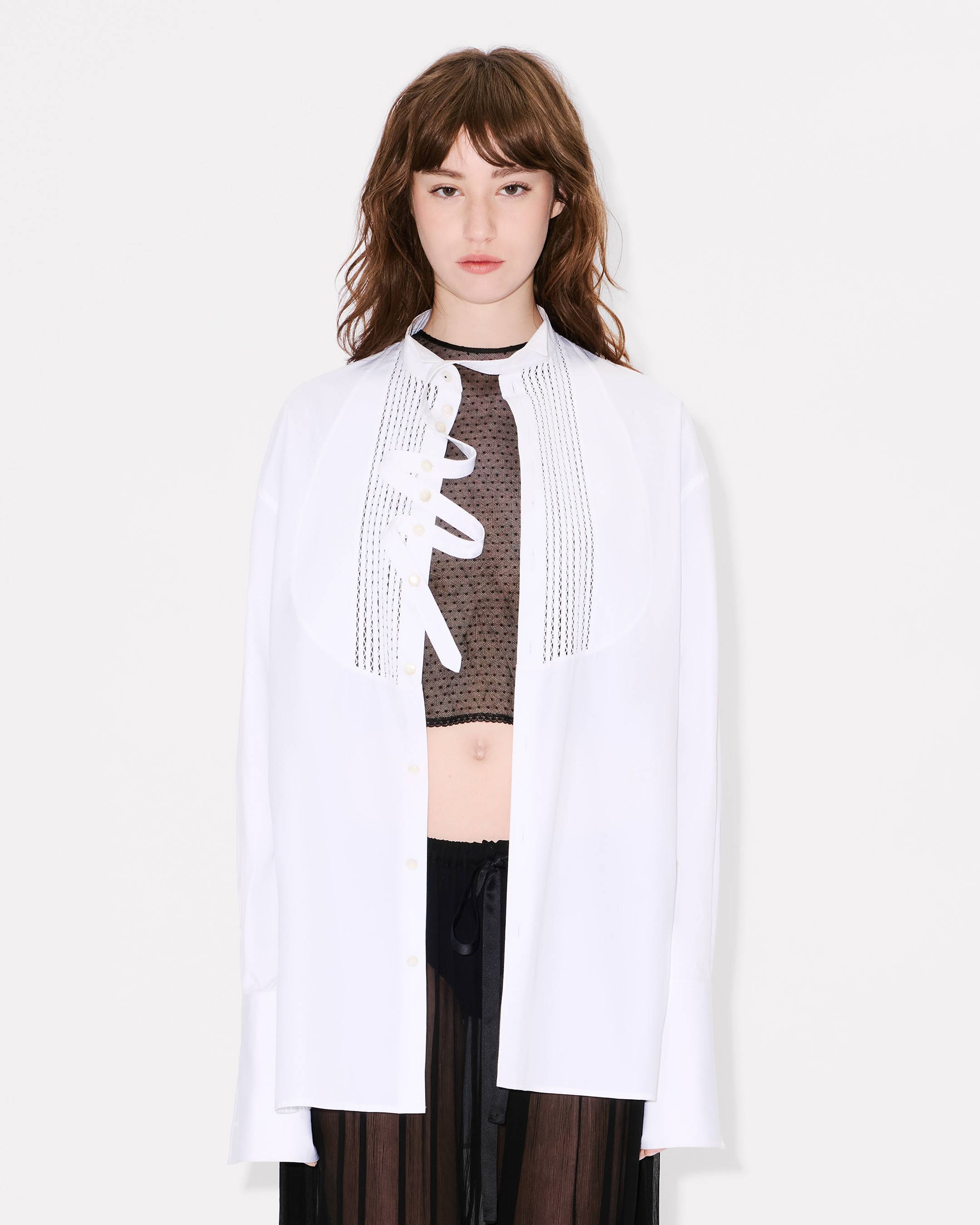 Kenzo Oversized Shirt In Cotton Poplin Women's