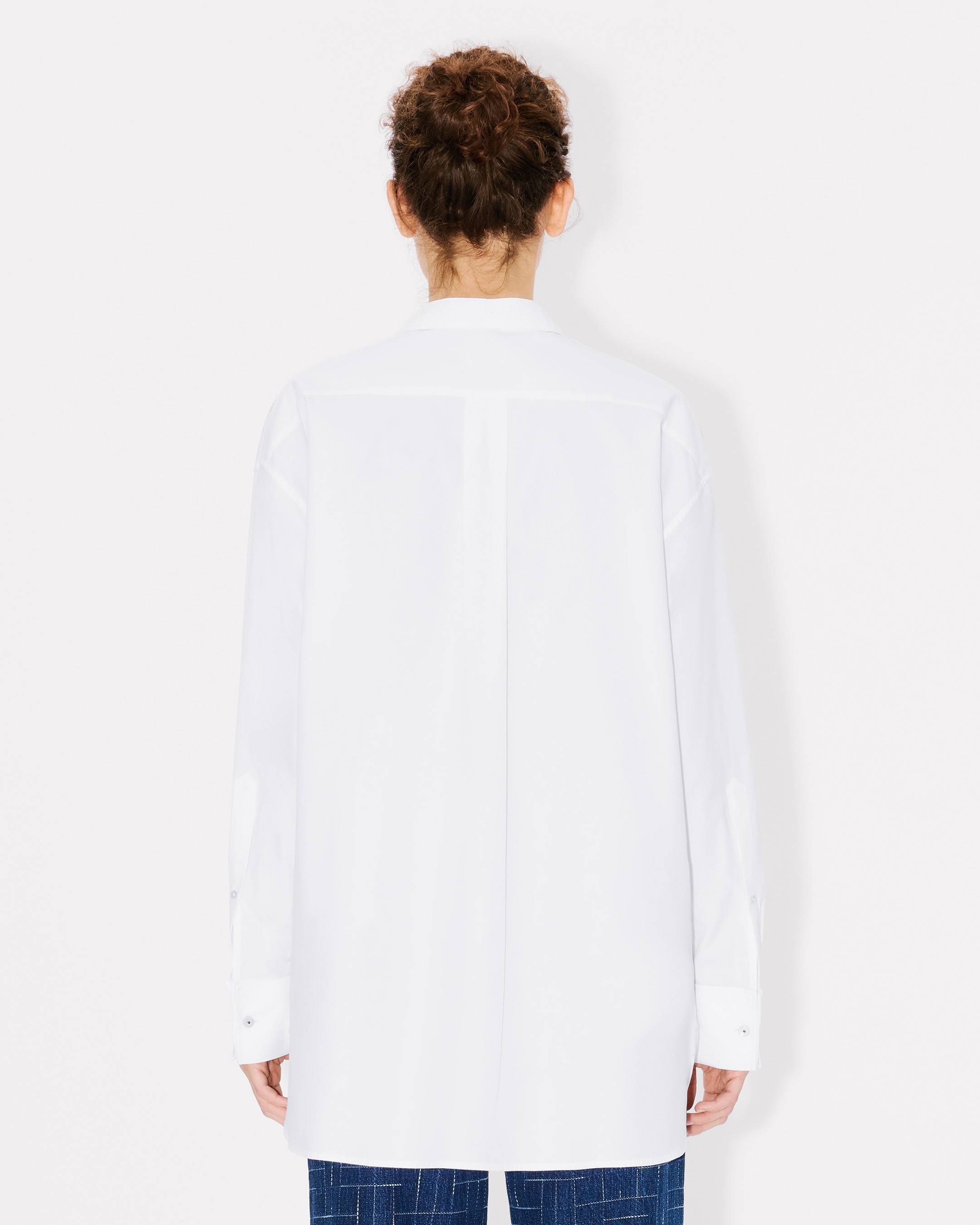 Kenzo Stand Collar Oversized Shirt In Cotton Poplin Women's