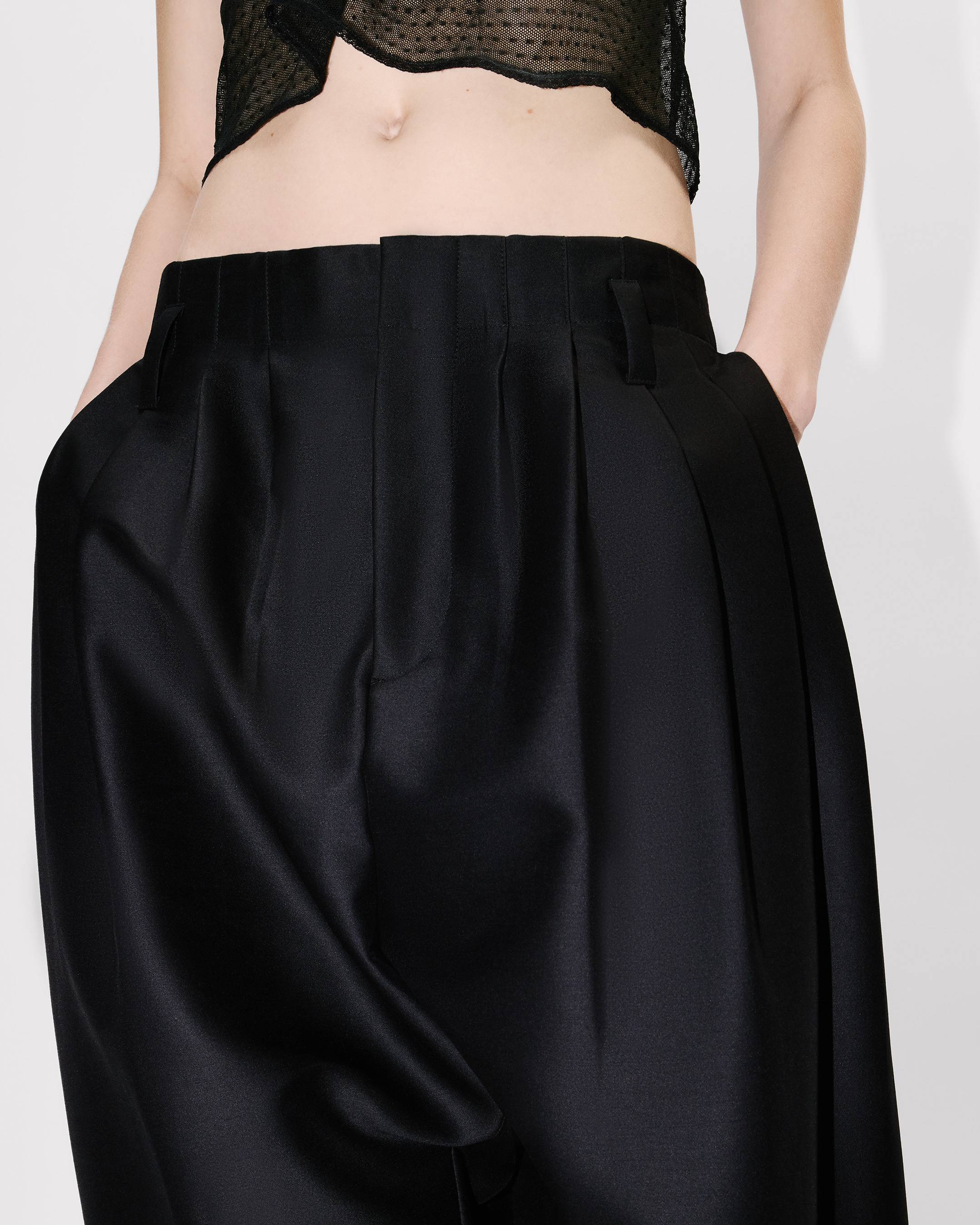 Kenzo Tailored Plaited Pants In Virgin Wool And Silk Women's