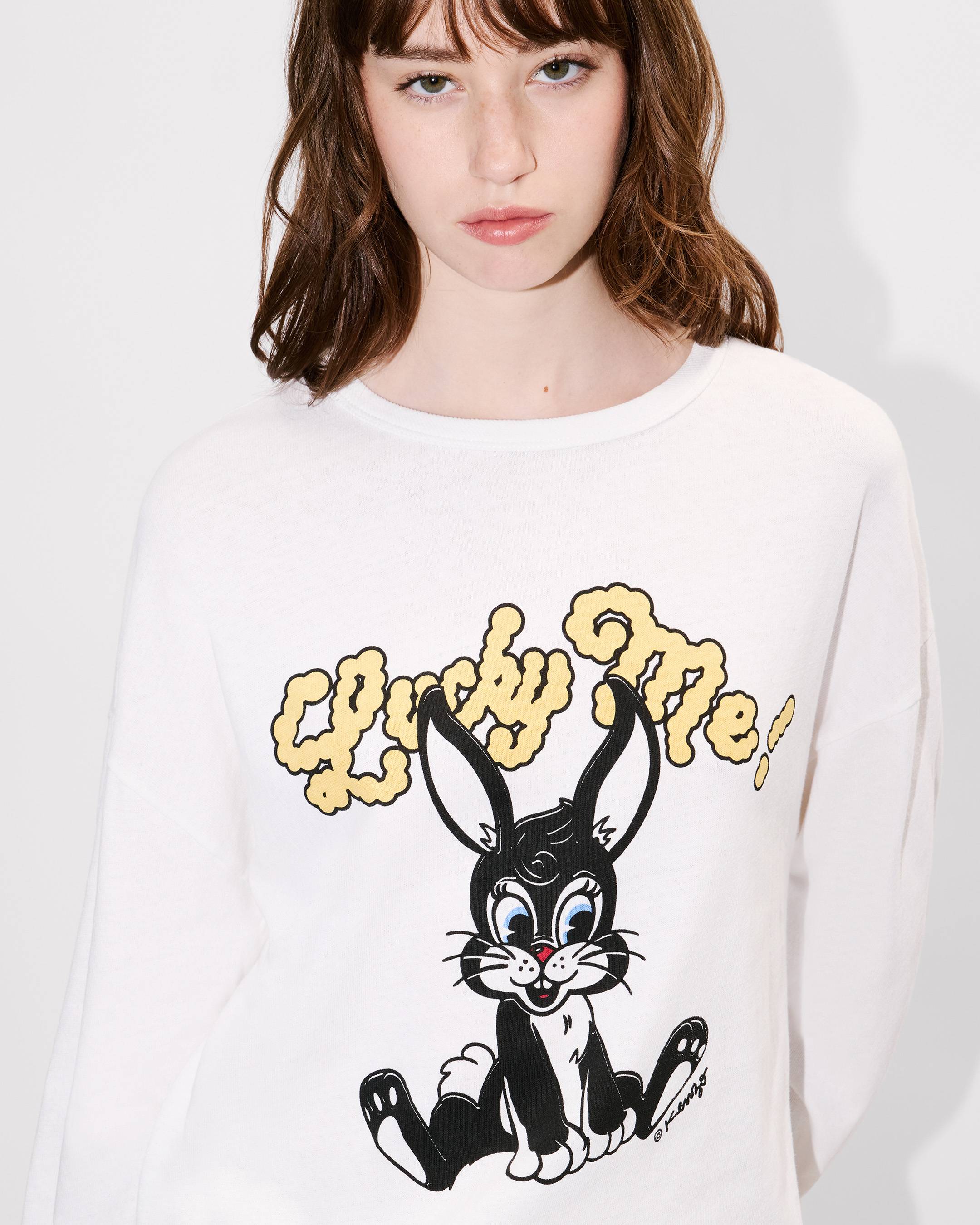 Kenzo Cartoon Long Sleeves Tshirt In Cotton Women's