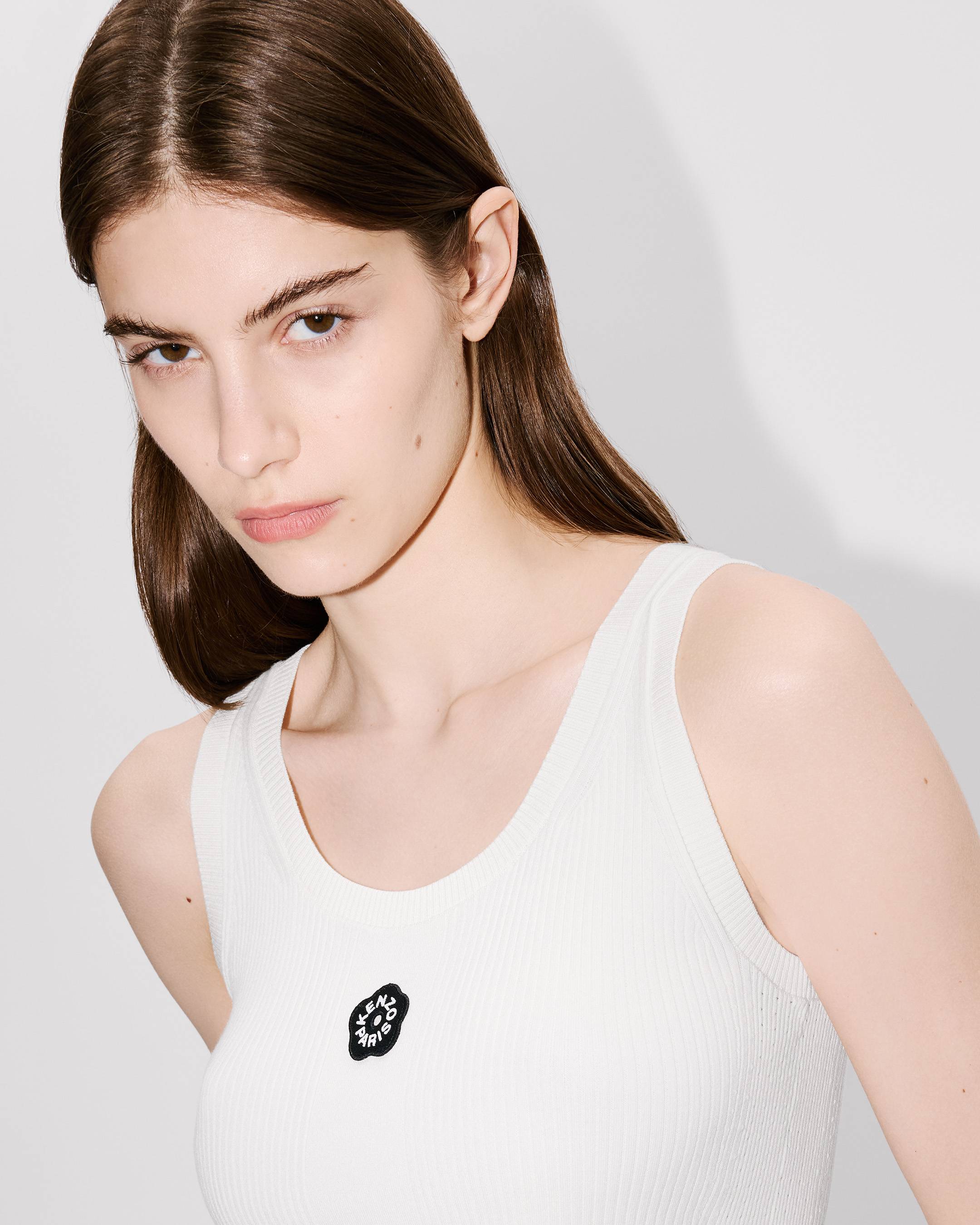 Kenzo Boke Flower 20 Embroidered Tank Top In Mixed Viscose Women's
