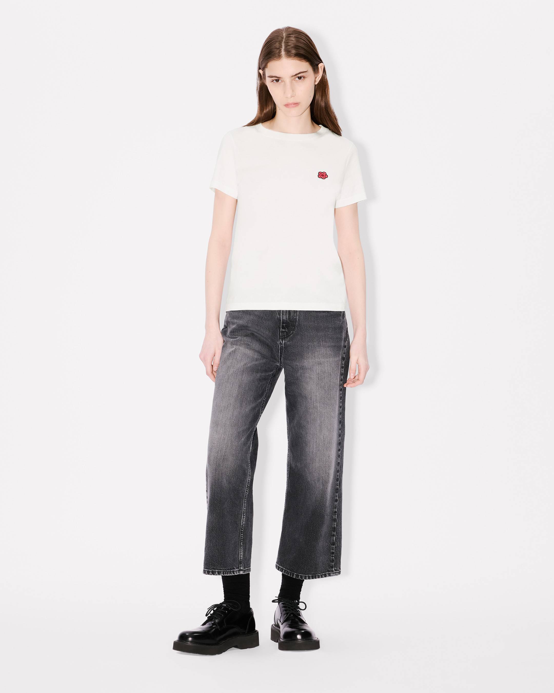 Kenzo Boke Flower Embroidered Tshirt In Cotton Women's