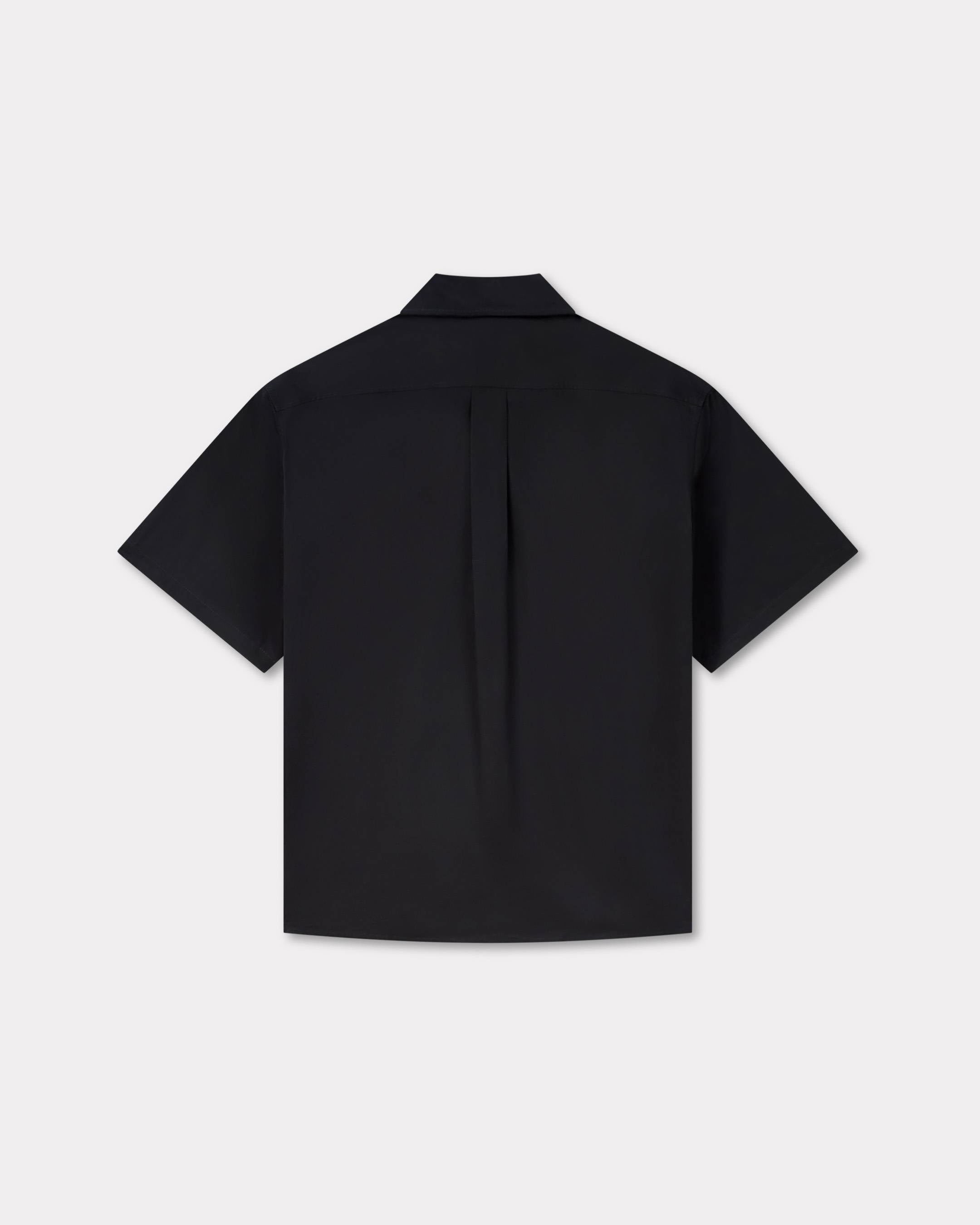 Kenzo Kimono Short Sleeve Shirt In Cotton Poplin