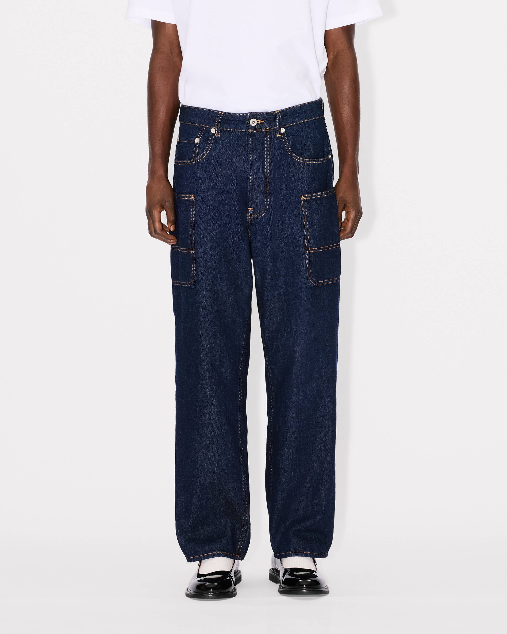 Kenzo Cargo Monkey Fit Jeans In Japanese Denim