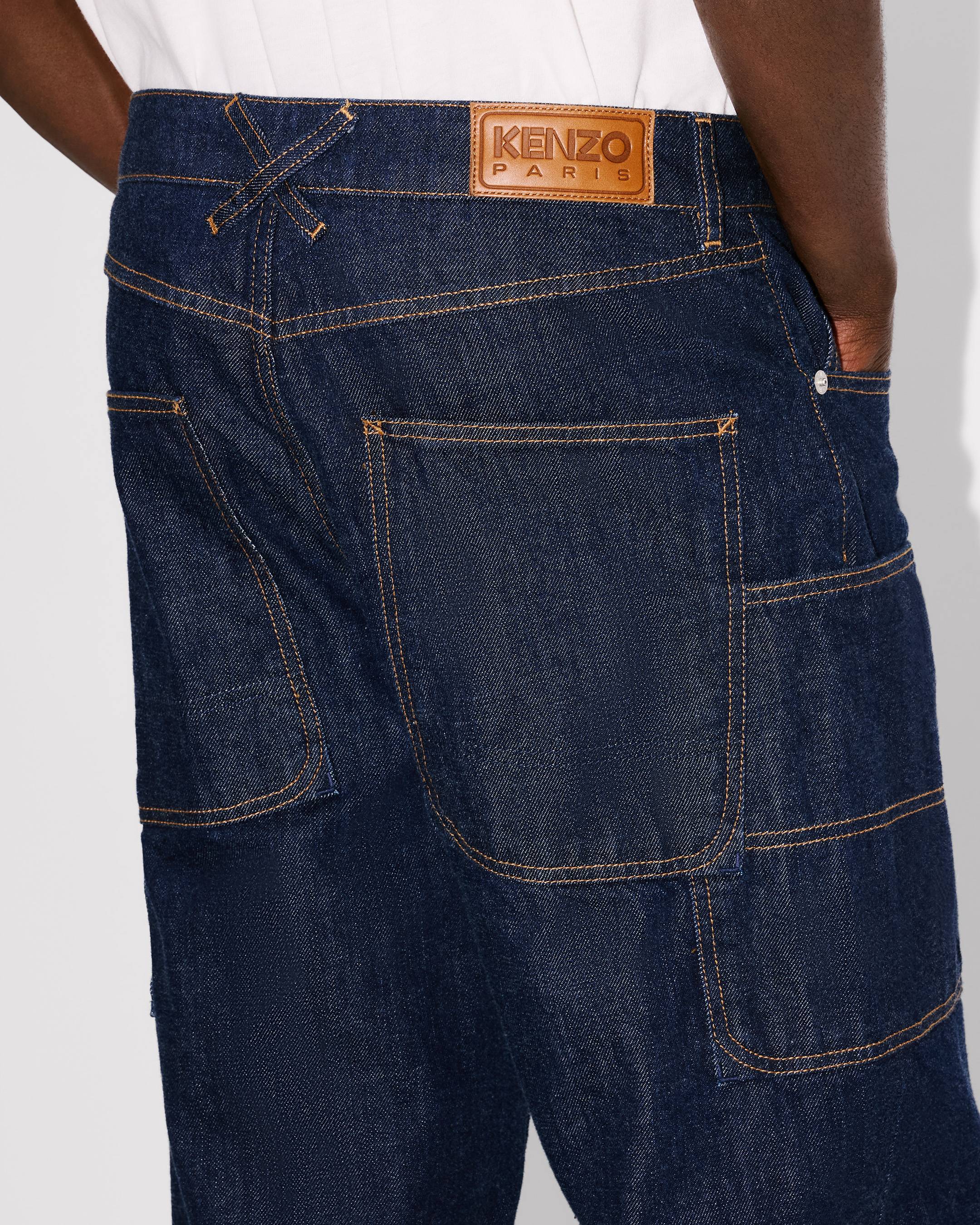 Kenzo Cargo Monkey Fit Jeans In Japanese Denim