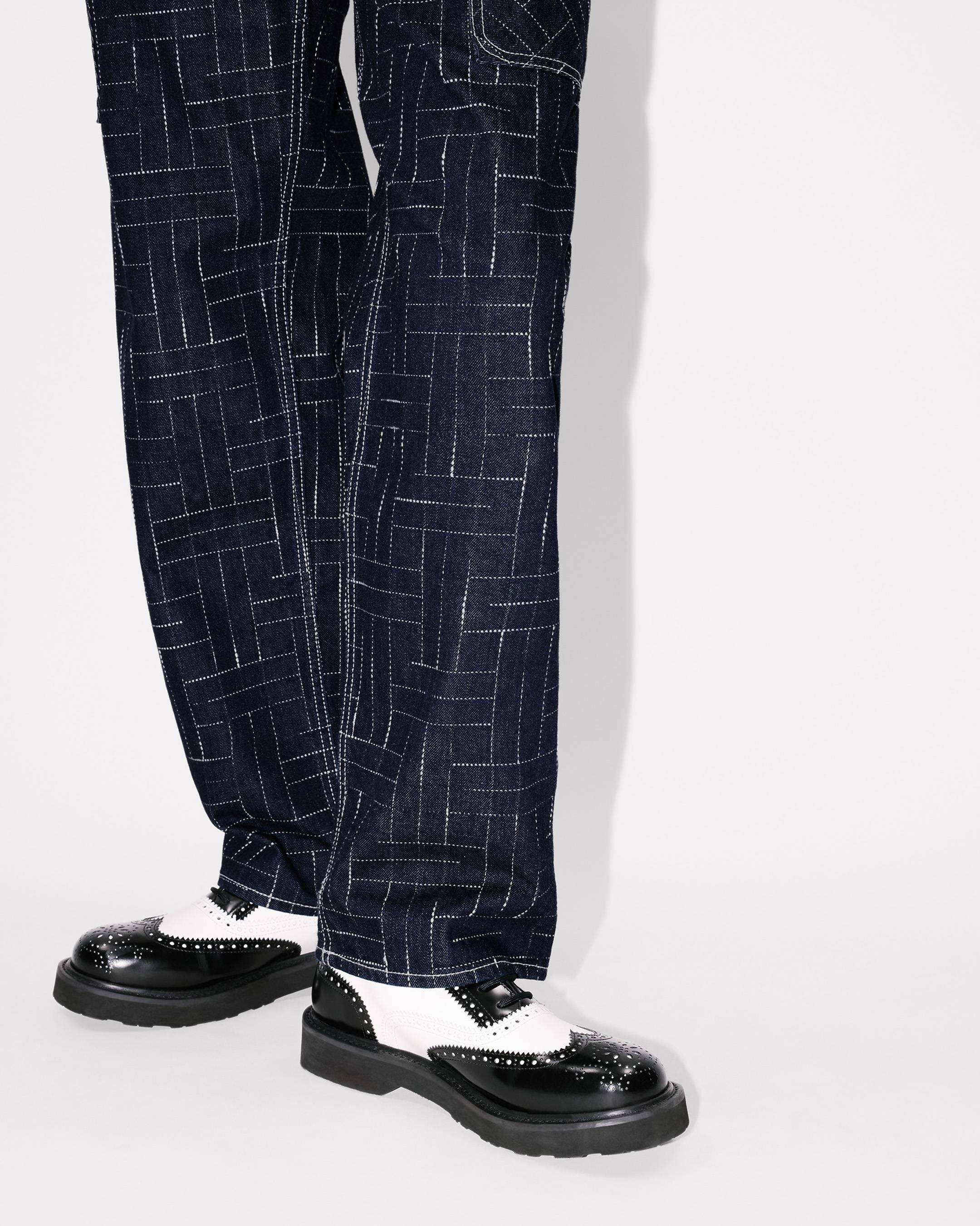 Kenzo Weave Cargo Monkey Fit Jeans In Japanese Denim