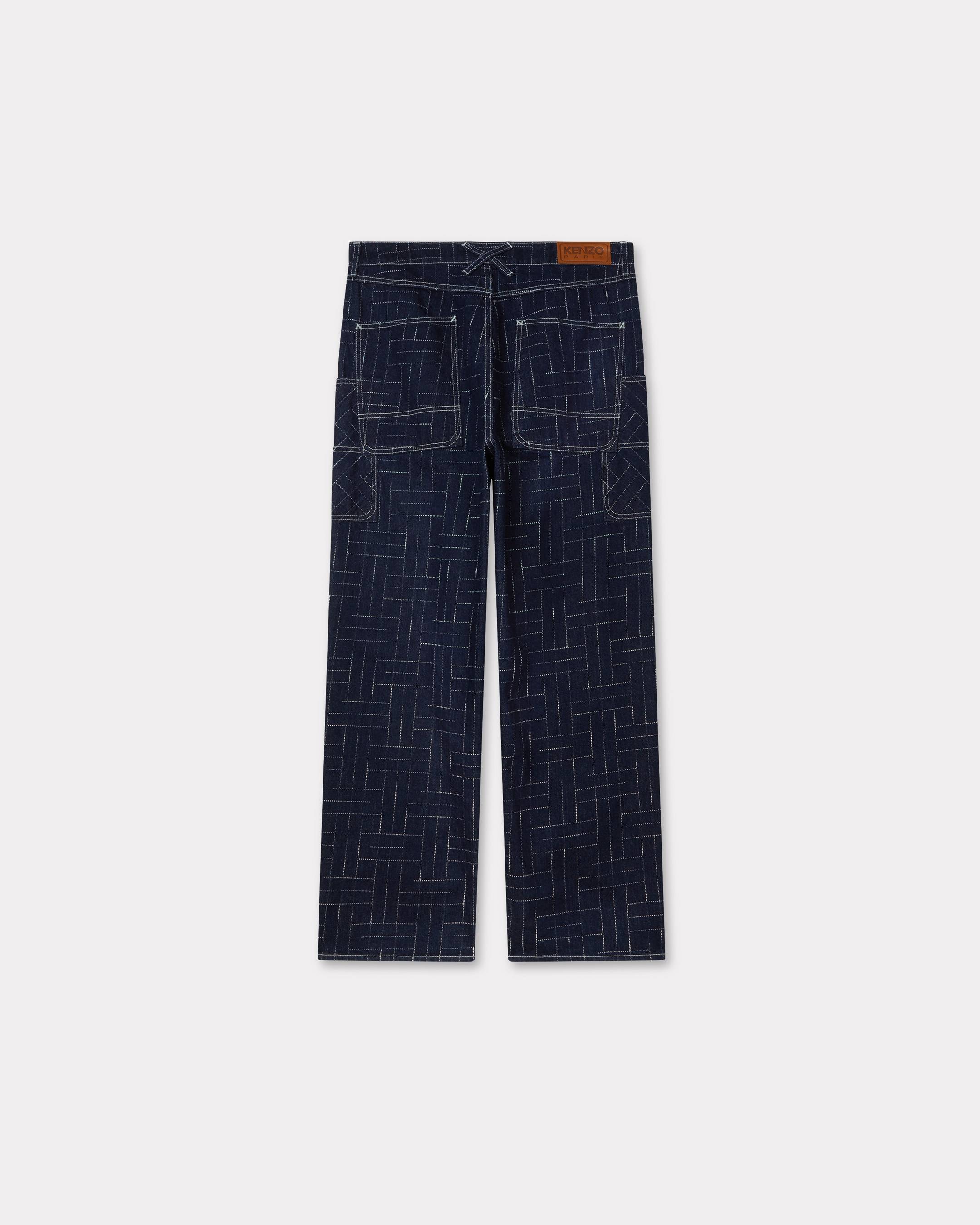 Kenzo Weave Cargo Monkey Fit Jeans In Japanese Denim