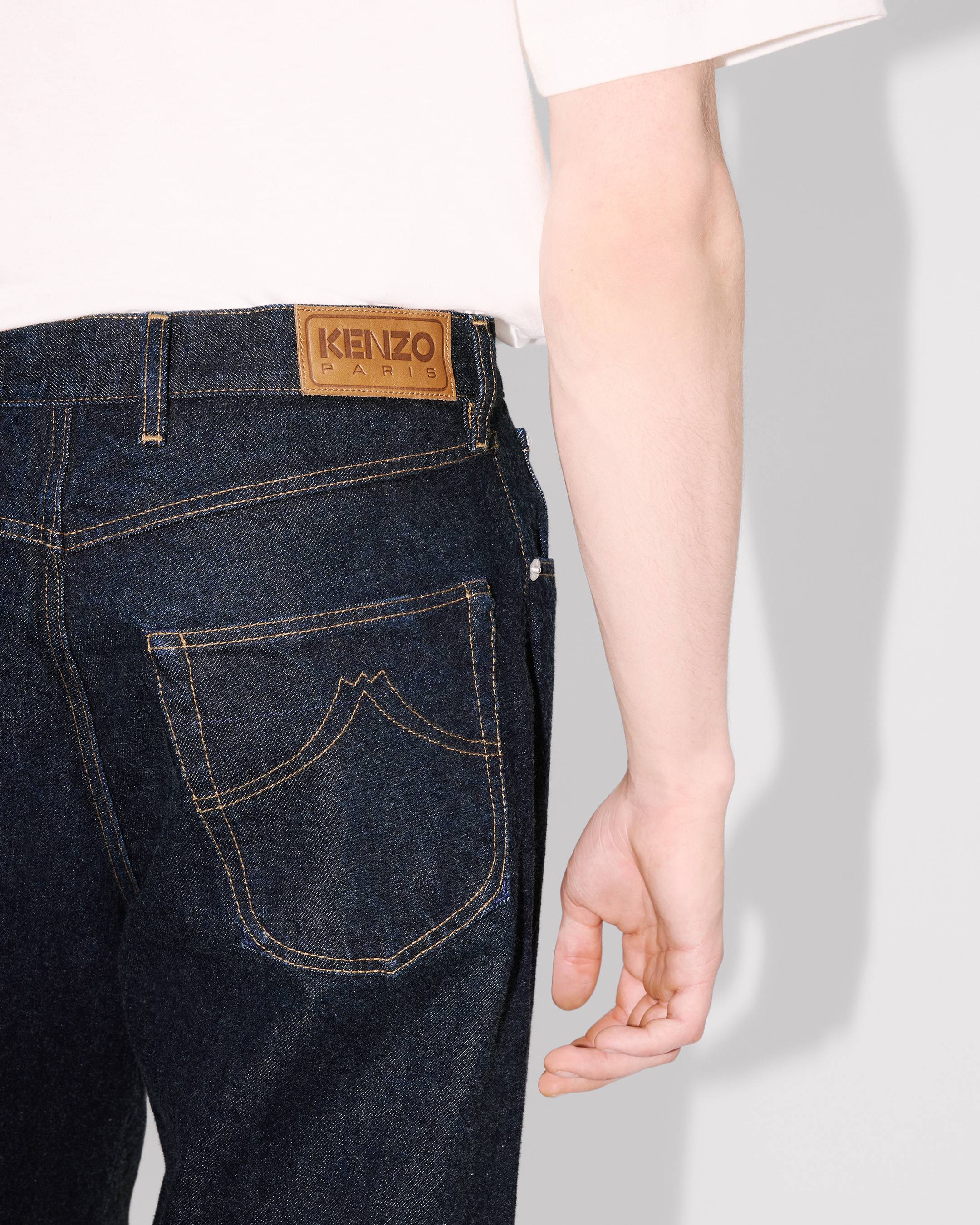 Kenzo Turn Up Wide Fit Jeans In Japanese Denim