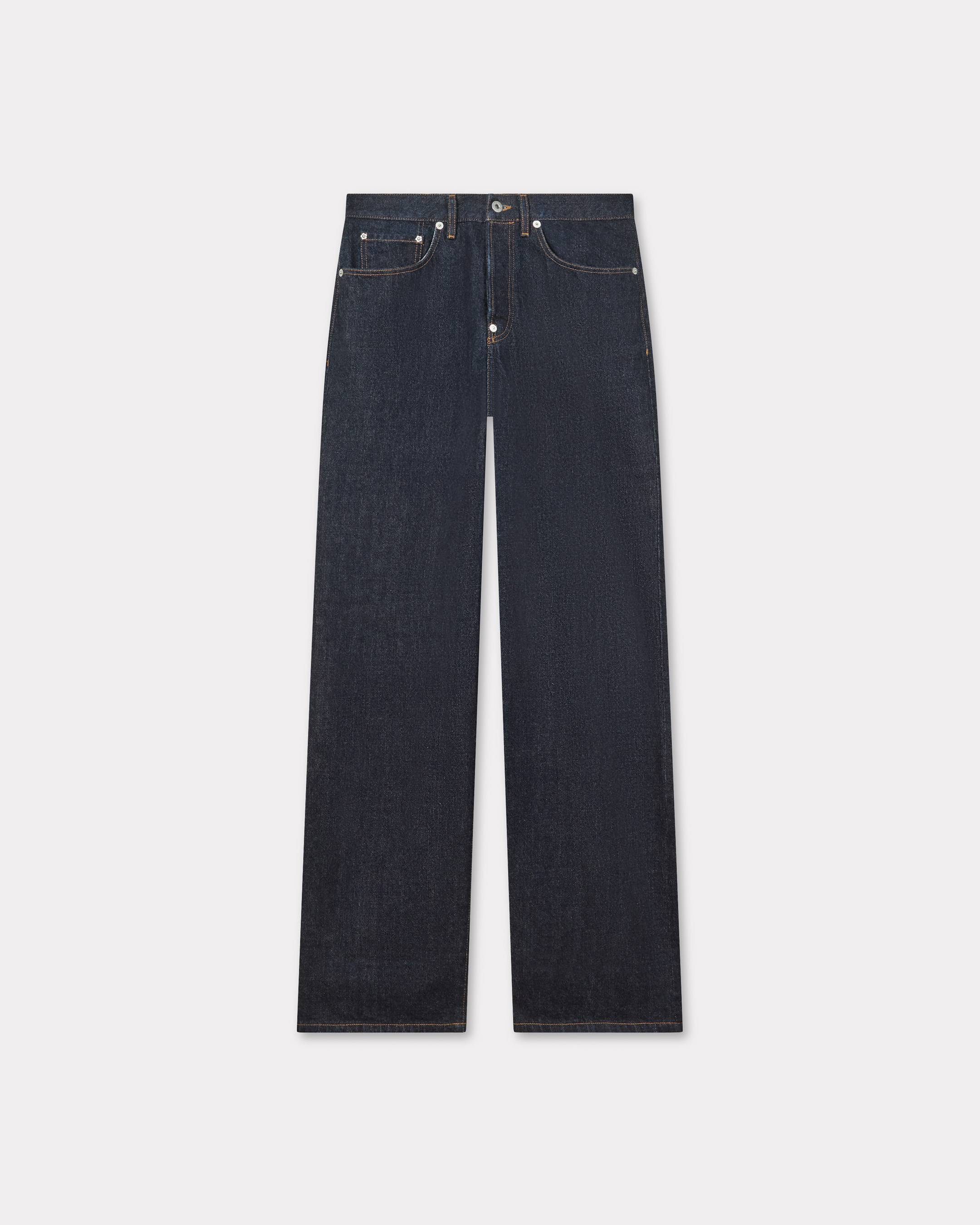 Kenzo Turn Up Wide Fit Jeans In Japanese Denim