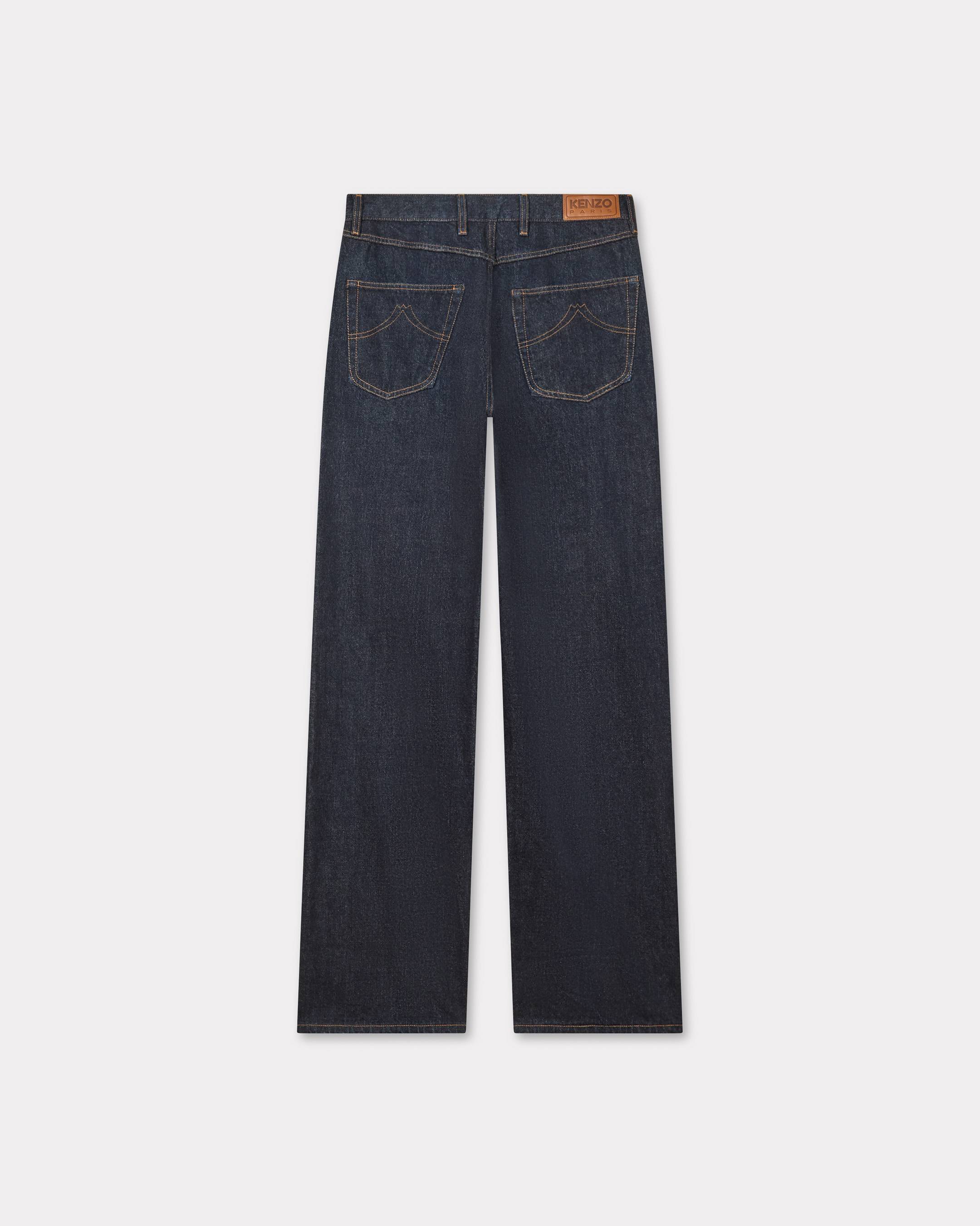 Kenzo Turn Up Wide Fit Jeans In Japanese Denim