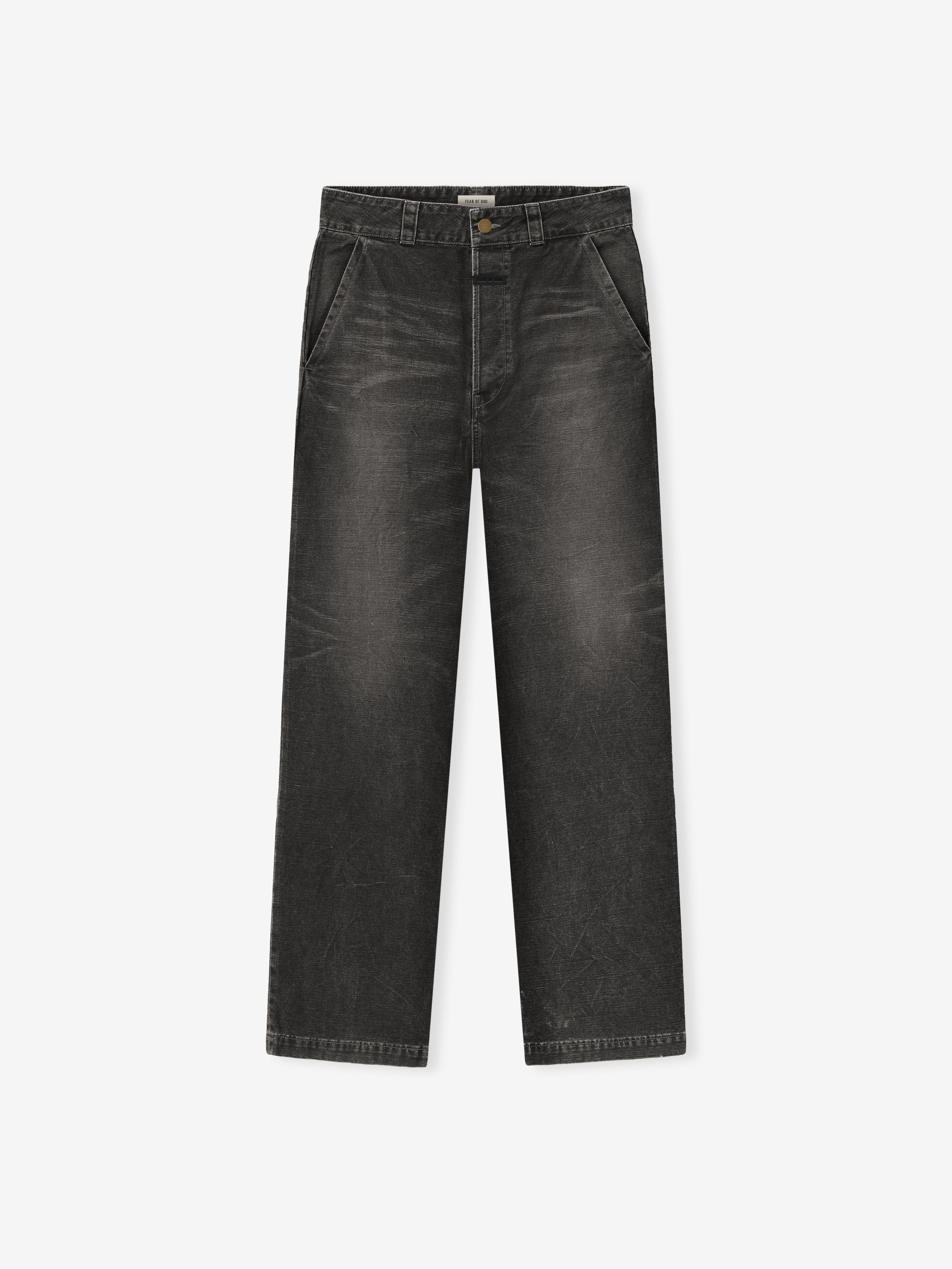 Essentials Canvas Utility Pant Washed Black