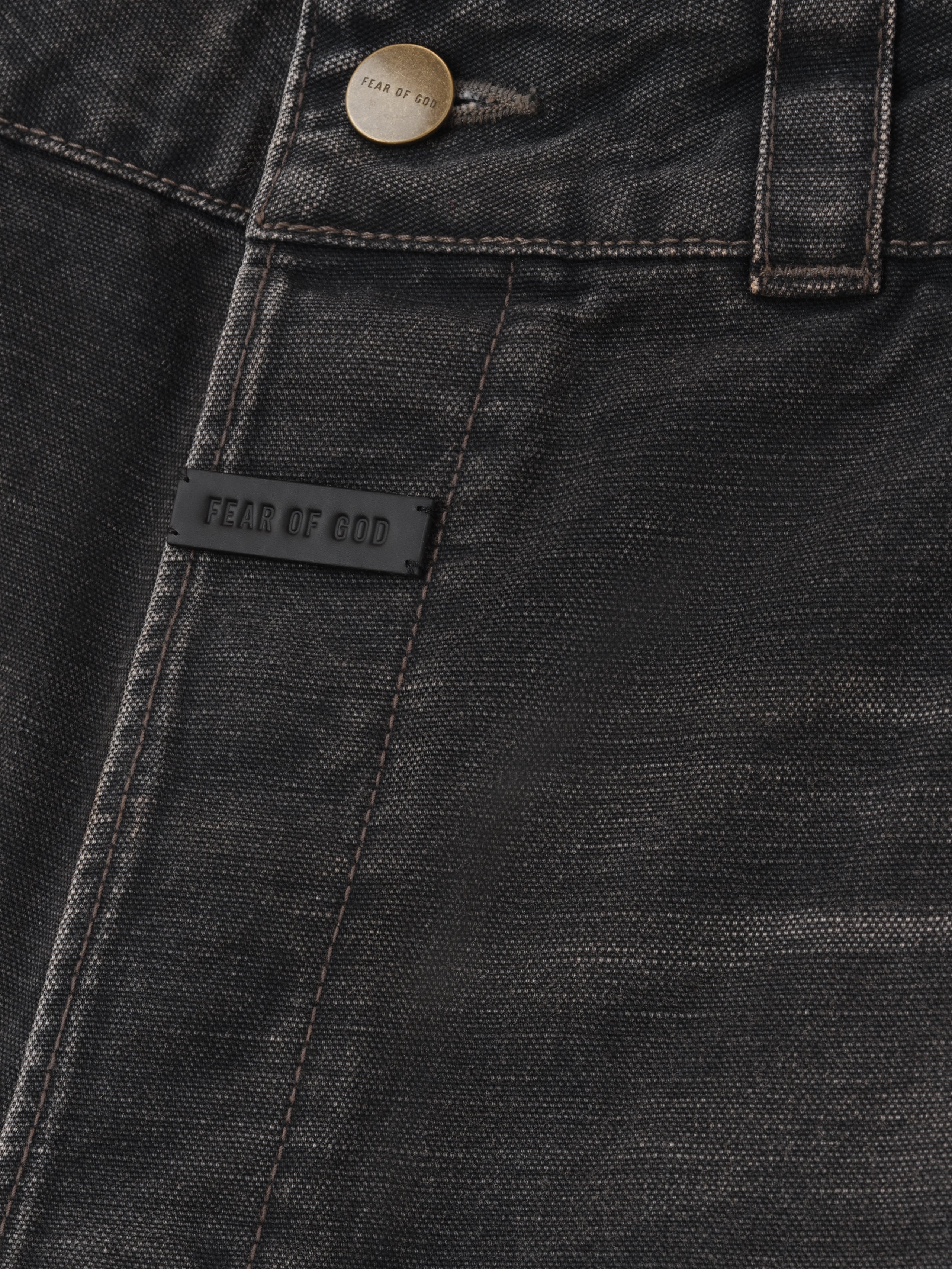 Essentials Canvas Utility Pant Washed Black