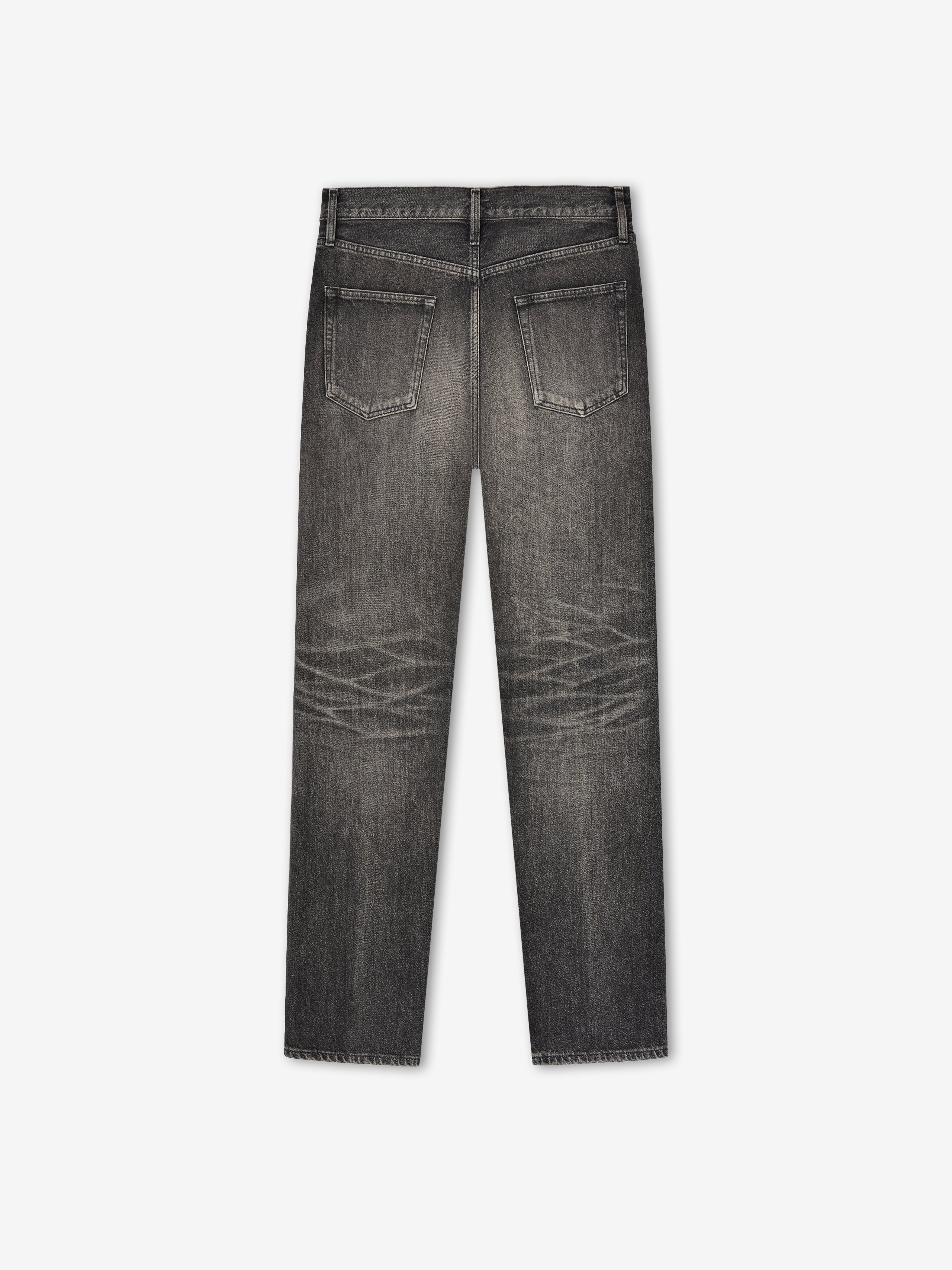 Essentials Straight 5 Pocket Jean Worn Black