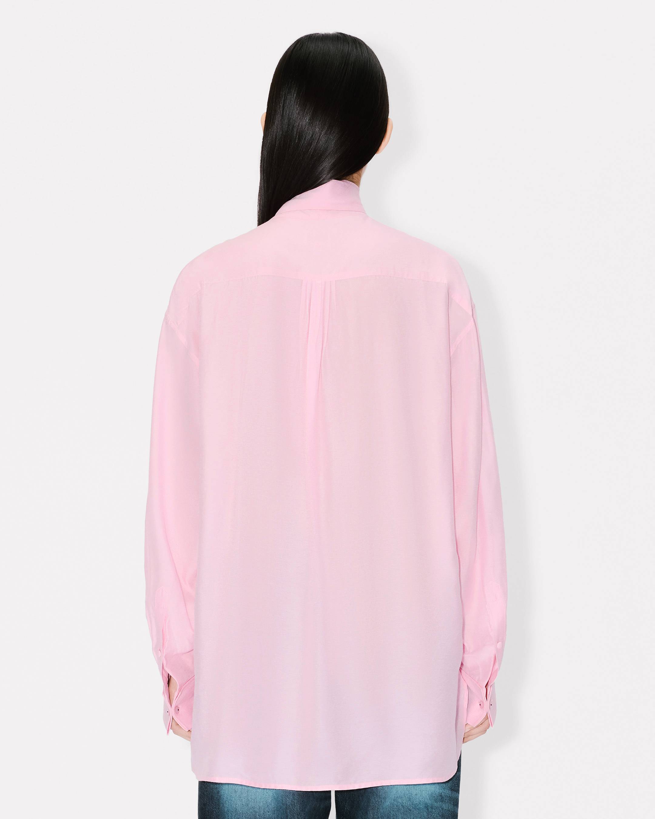 Kenzo Oversized Bow Shirt In Mixed Silk Women's
