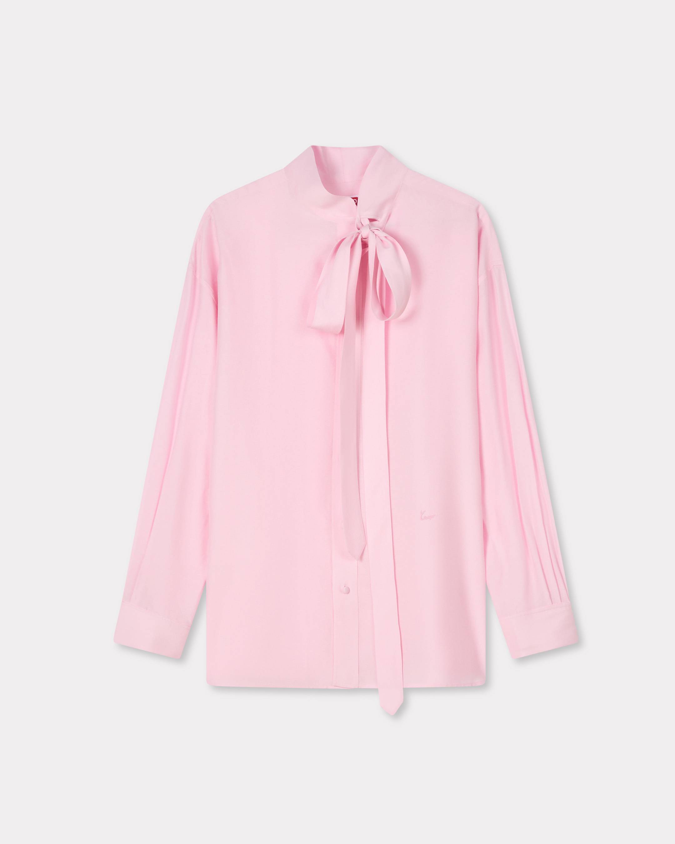Kenzo Oversized Bow Shirt In Mixed Silk Women's