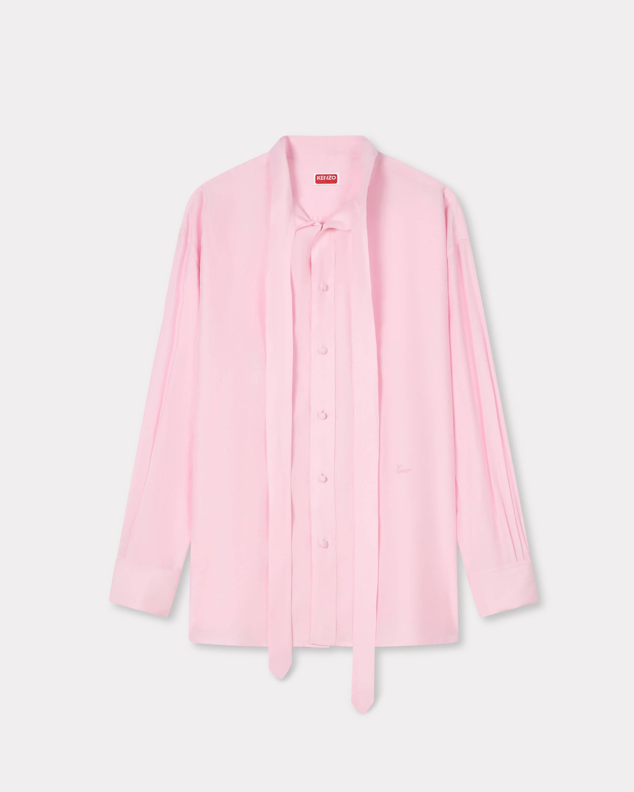 Kenzo Oversized Bow Shirt In Mixed Silk Women's