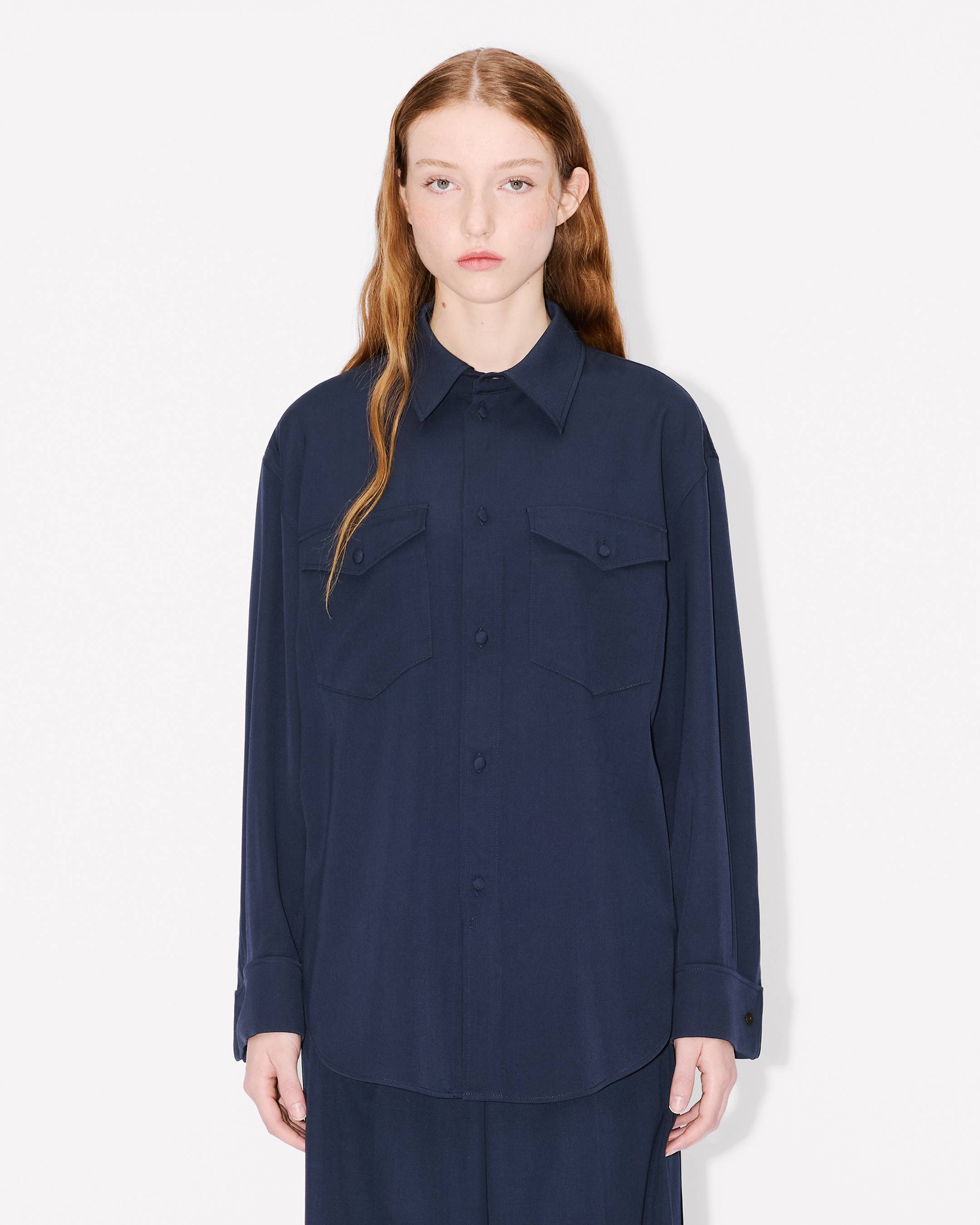 Kenzo Overshirt In Virgin Wool Women's