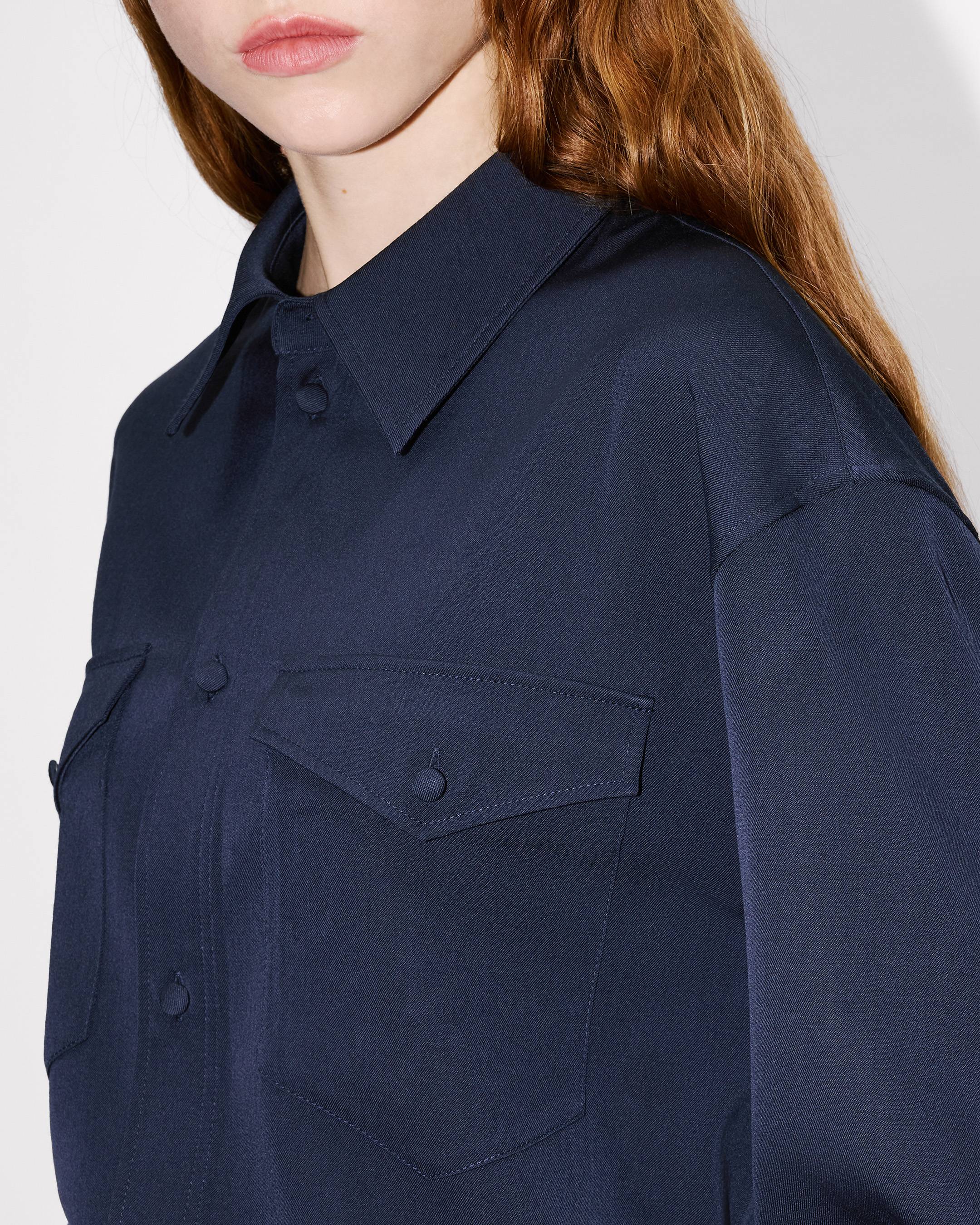 Kenzo Overshirt In Virgin Wool Women's