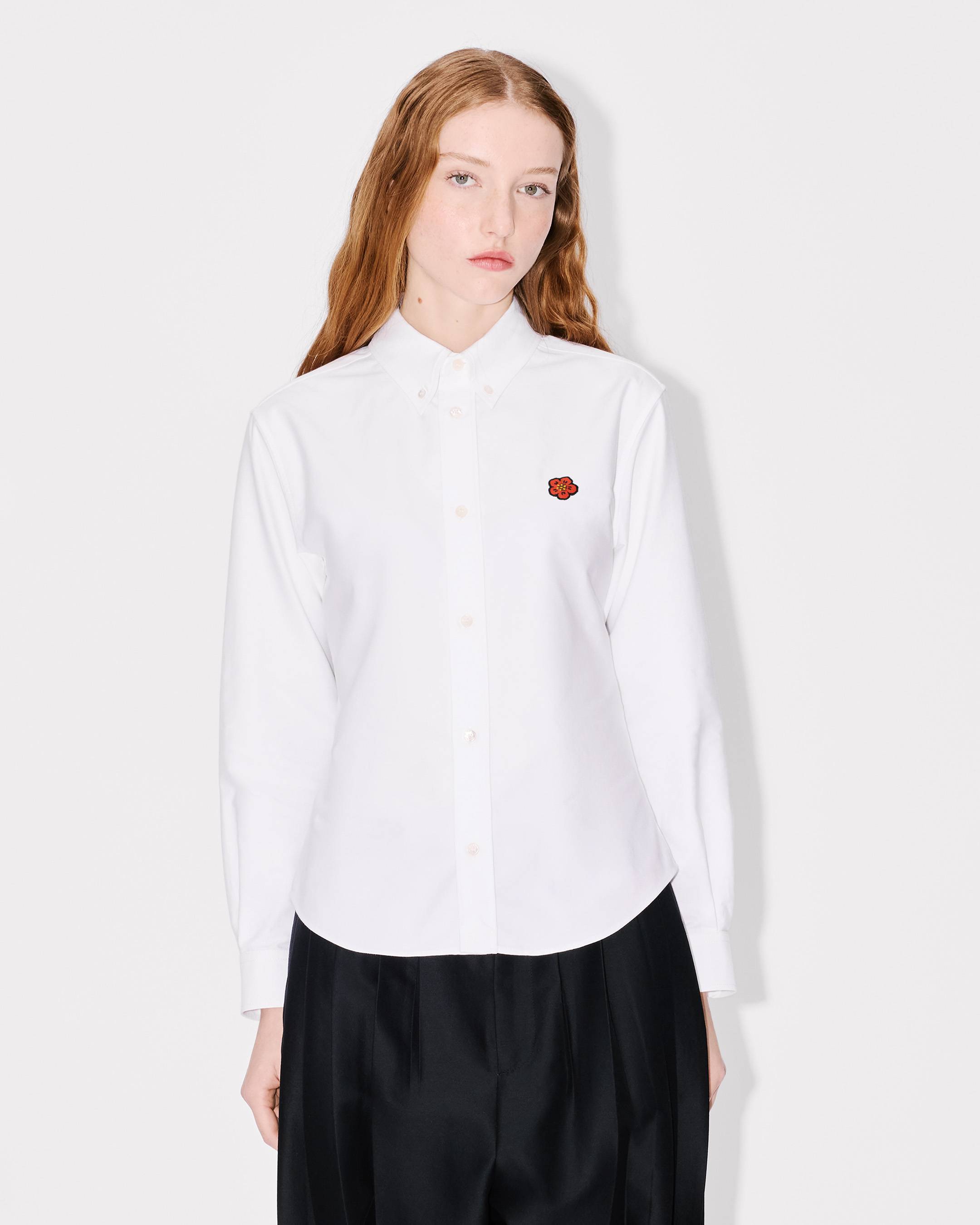 Kenzo Boke Flower Fitted Shirt In Cotton Oxford Women's