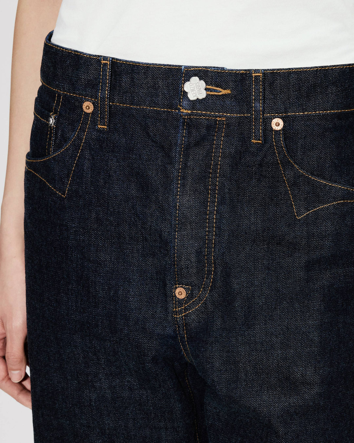 Kenzo Lowwaist Boyfriend Bermuda In Japanese Denim Women's