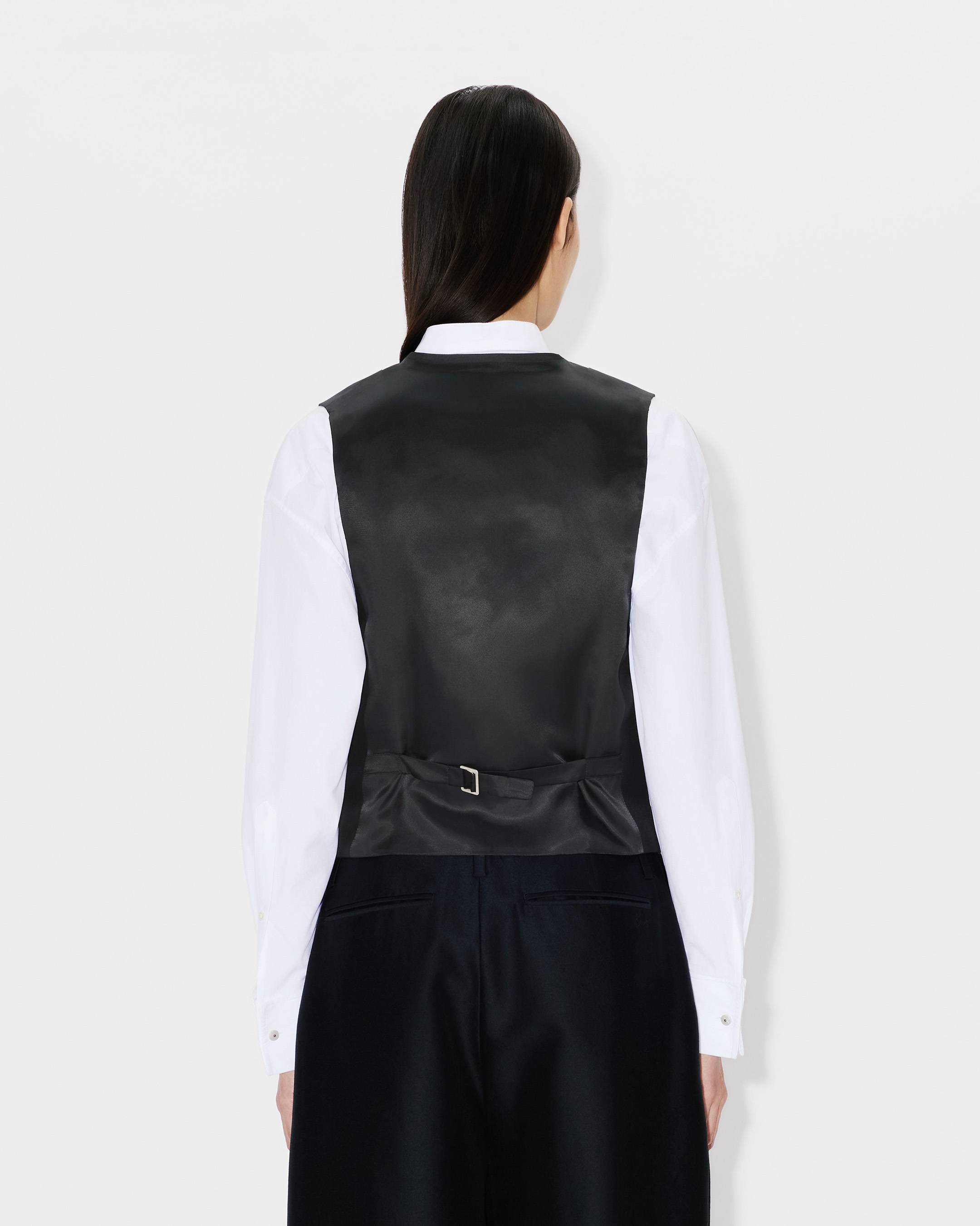 Kenzo Kimono Vest In Virgin Wool And Silk Women's