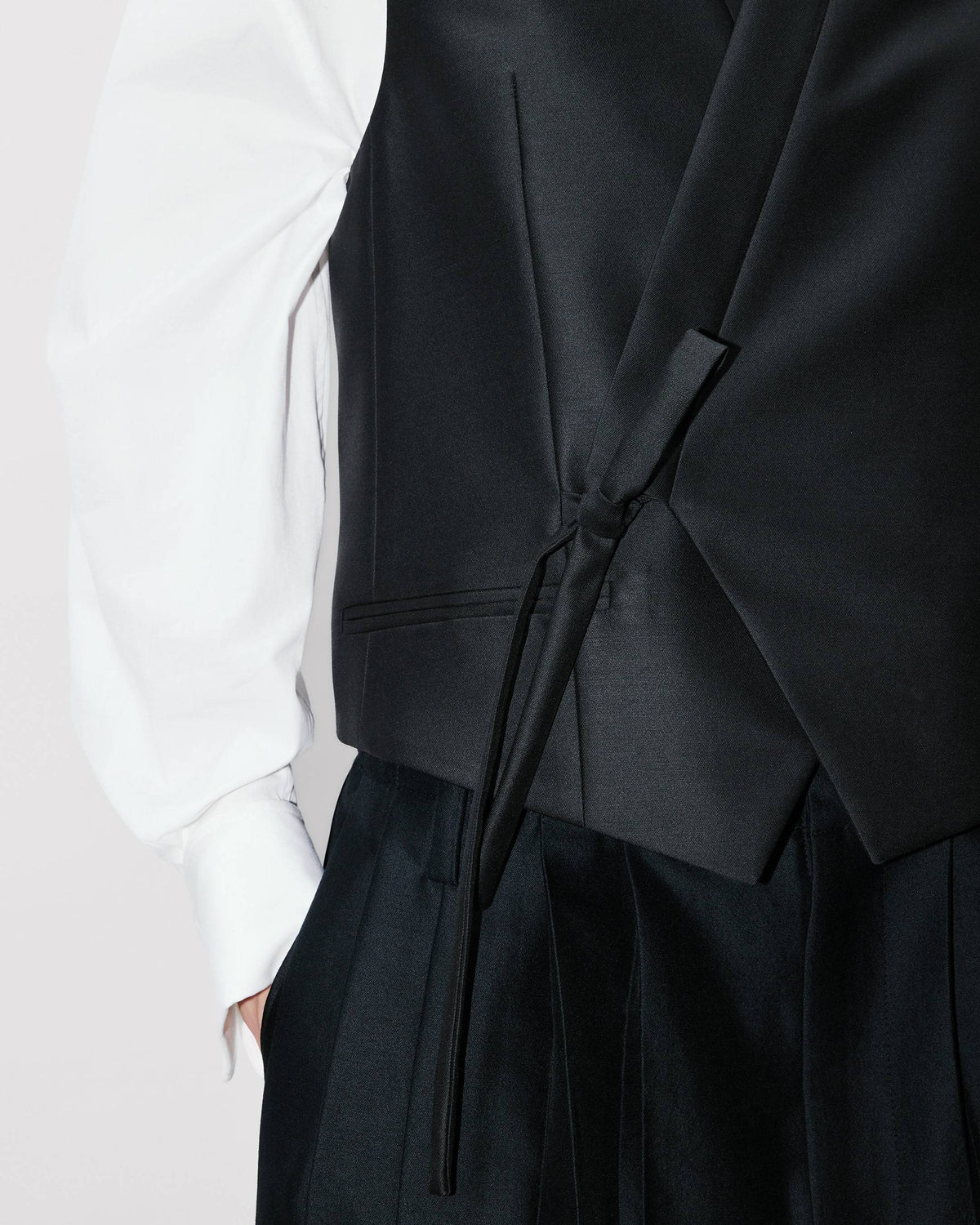 Kenzo Kimono Vest In Virgin Wool And Silk Women's