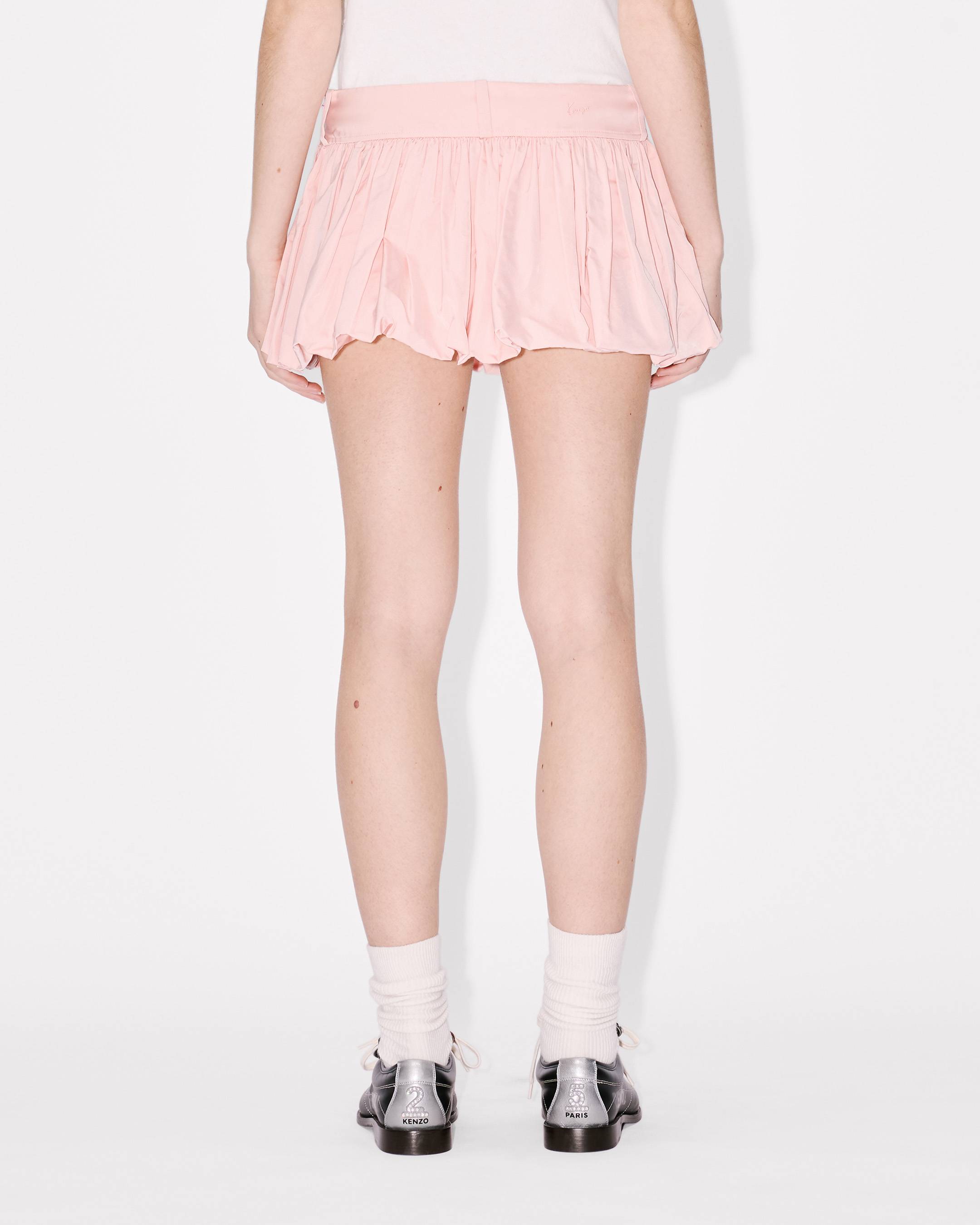 Kenzo Balloon Mini Skirt In Mixed Silk Women's