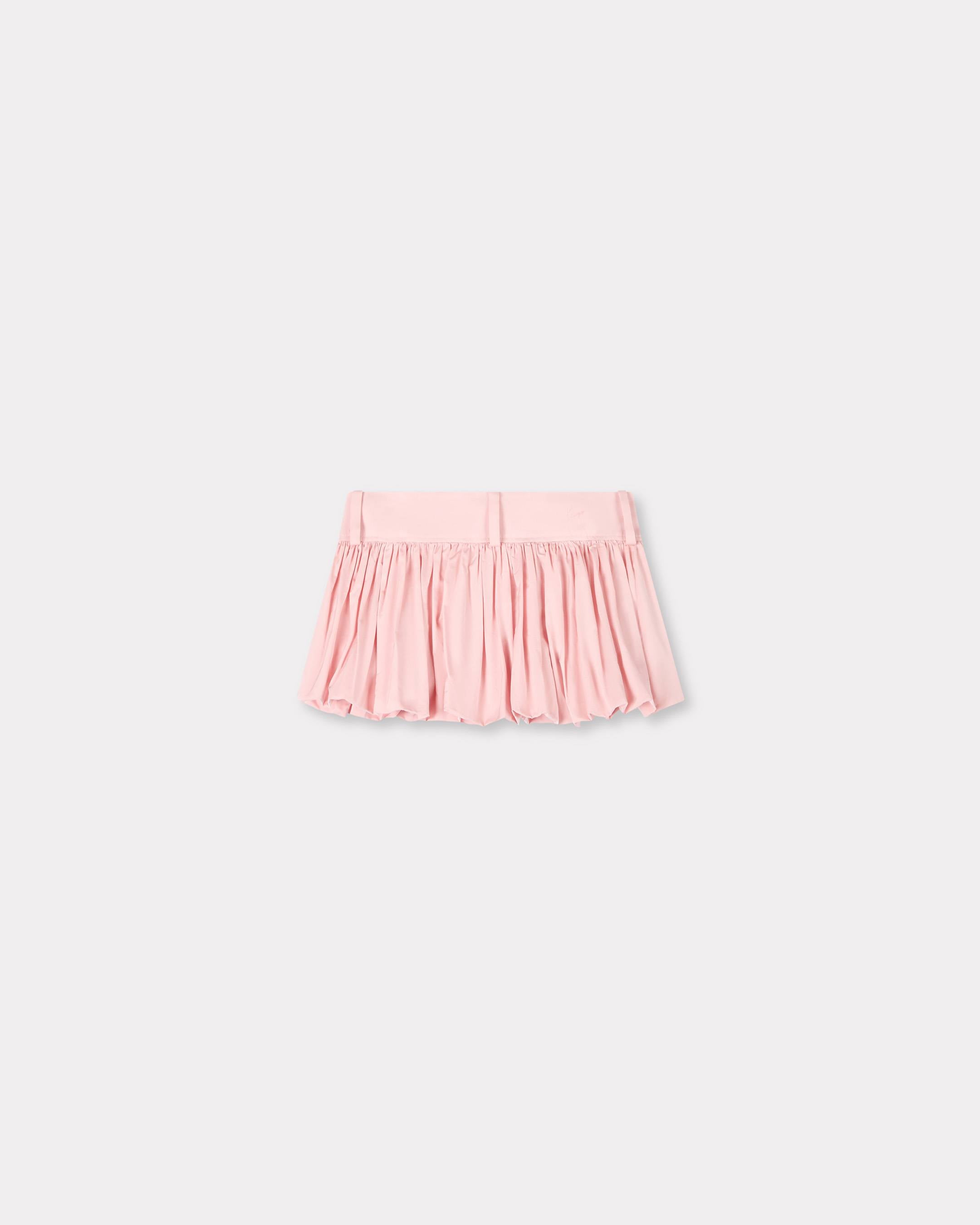 Kenzo Balloon Mini Skirt In Mixed Silk Women's